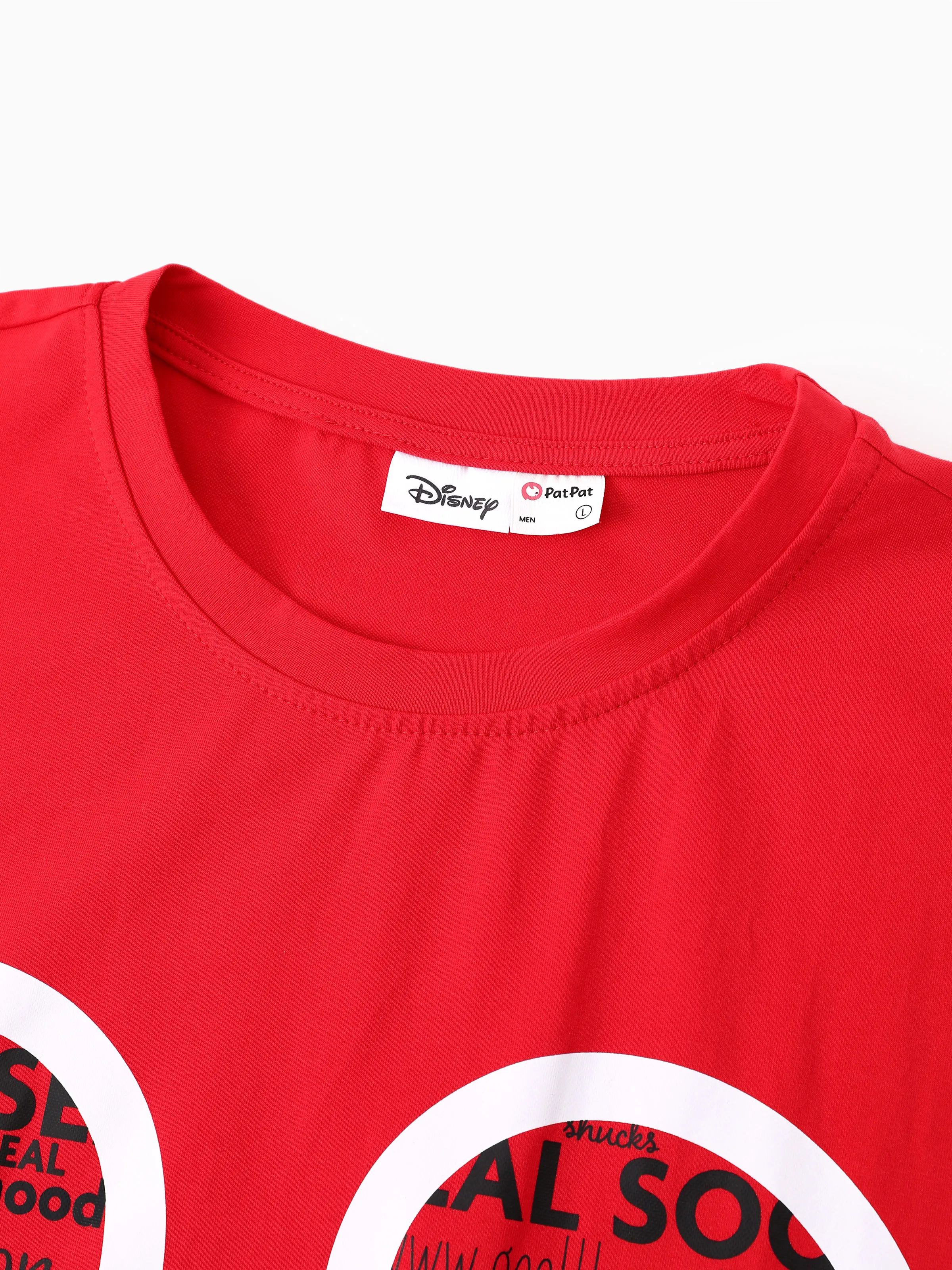 Disney Mickey and Friends Family matching 1pc Mickey Mouse Graffiti Cotton T-shirt or Colorblock Dress with Built-in Shorts & Pockets or Naia™ Allover Romper Red - Image 16