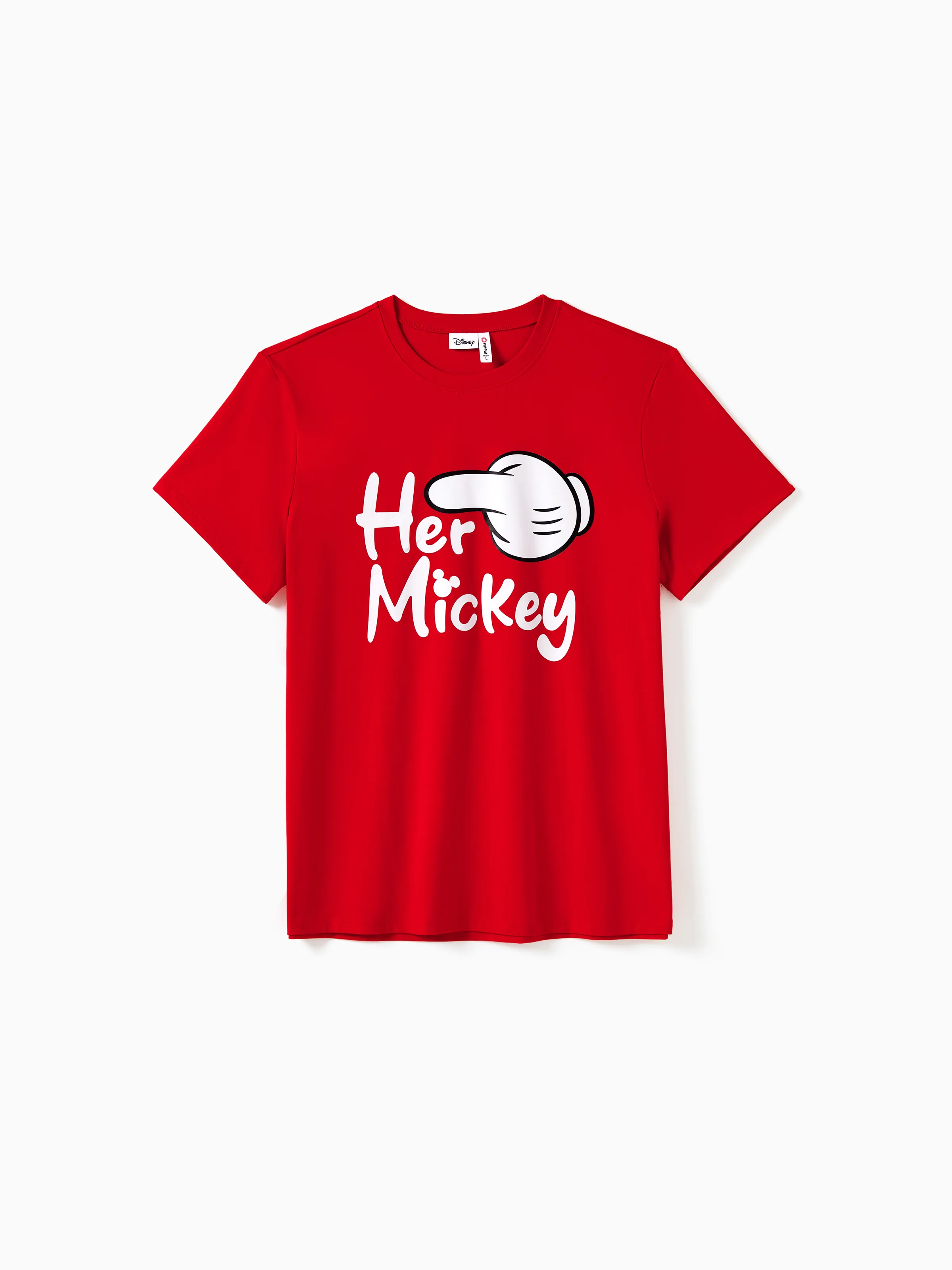Disney Mickey and Friends Family Matching Funny Gesture Cotton T-shirt/Dress/Romper for Gift Red - Image 15