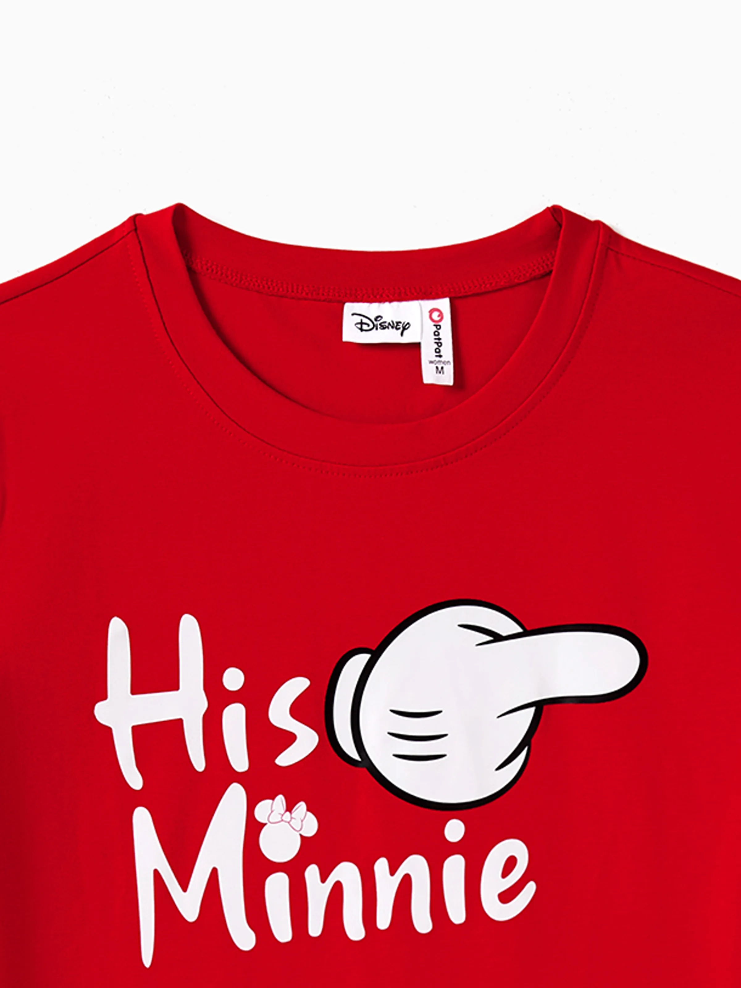 Disney Mickey and Friends Family Matching Funny Gesture Cotton T-shirt/Dress/Romper for Gift Red - Image 3