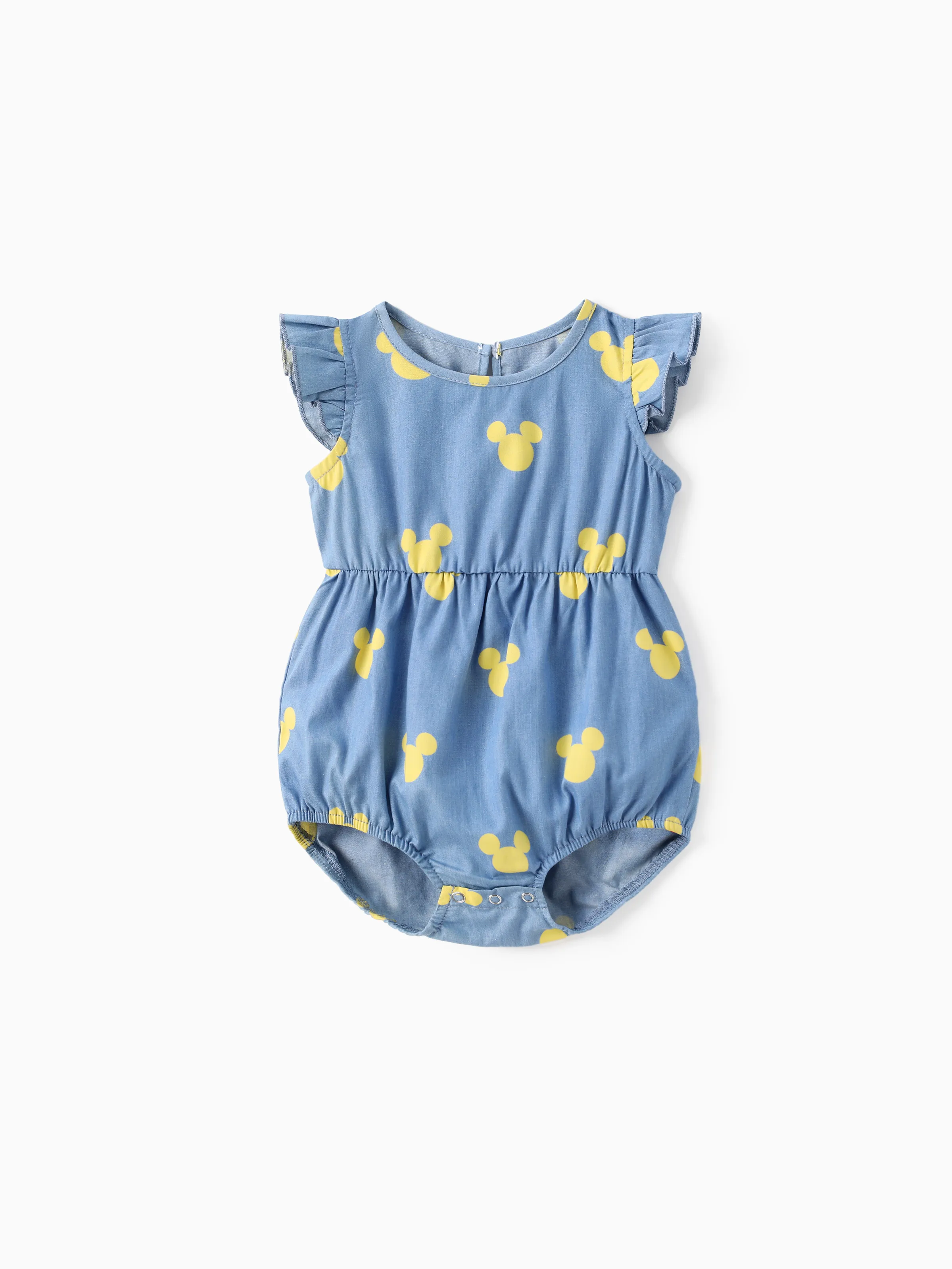 Disney Mickey and Friends Family matching Mickey Mouse Allover Print Denim Dresse/Jumpsuit/T-shirt Blue - Image 10