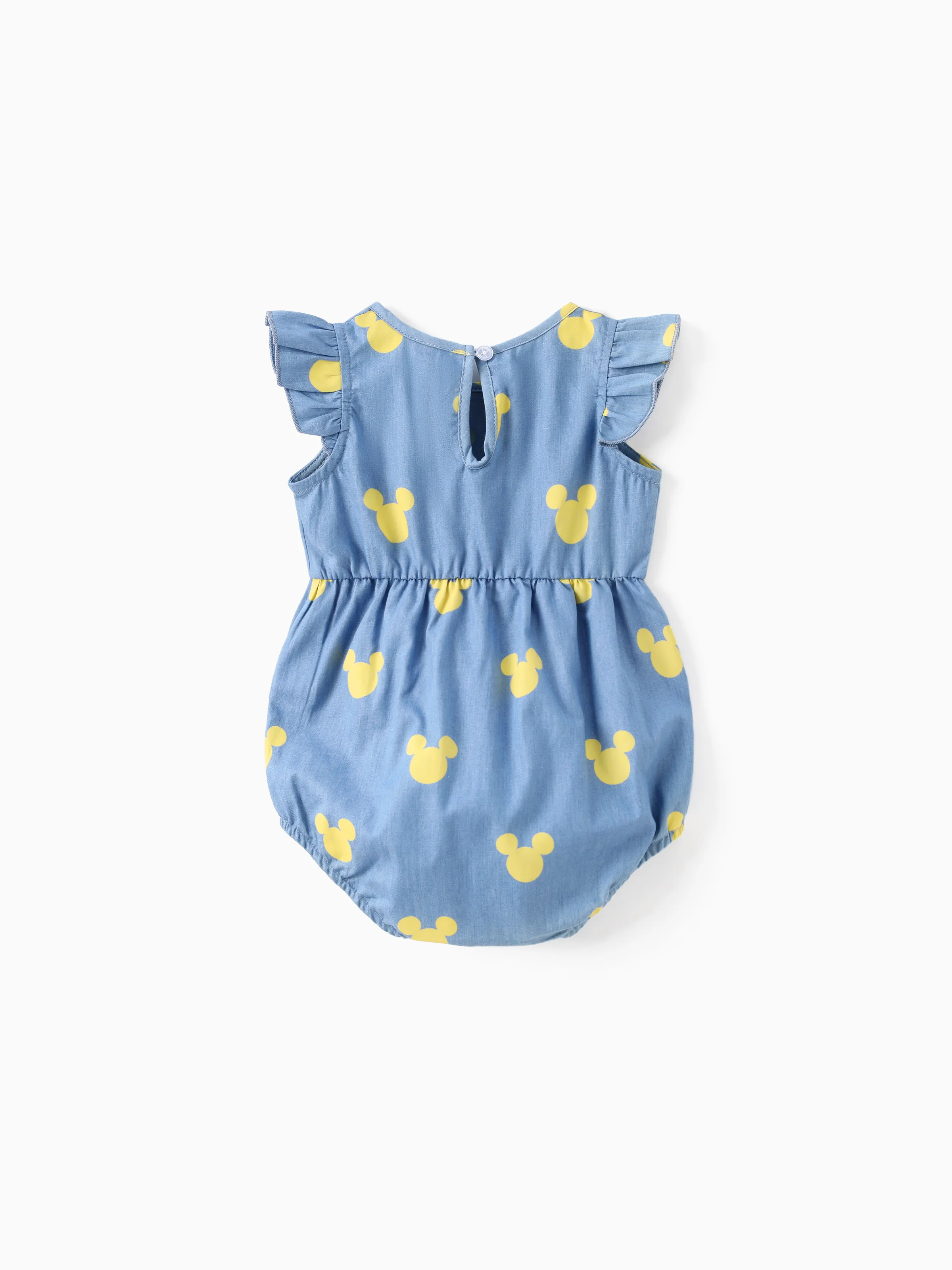 Disney Mickey and Friends Family matching Mickey Mouse Allover Print Denim Dresse/Jumpsuit/T-shirt Blue - Image 11