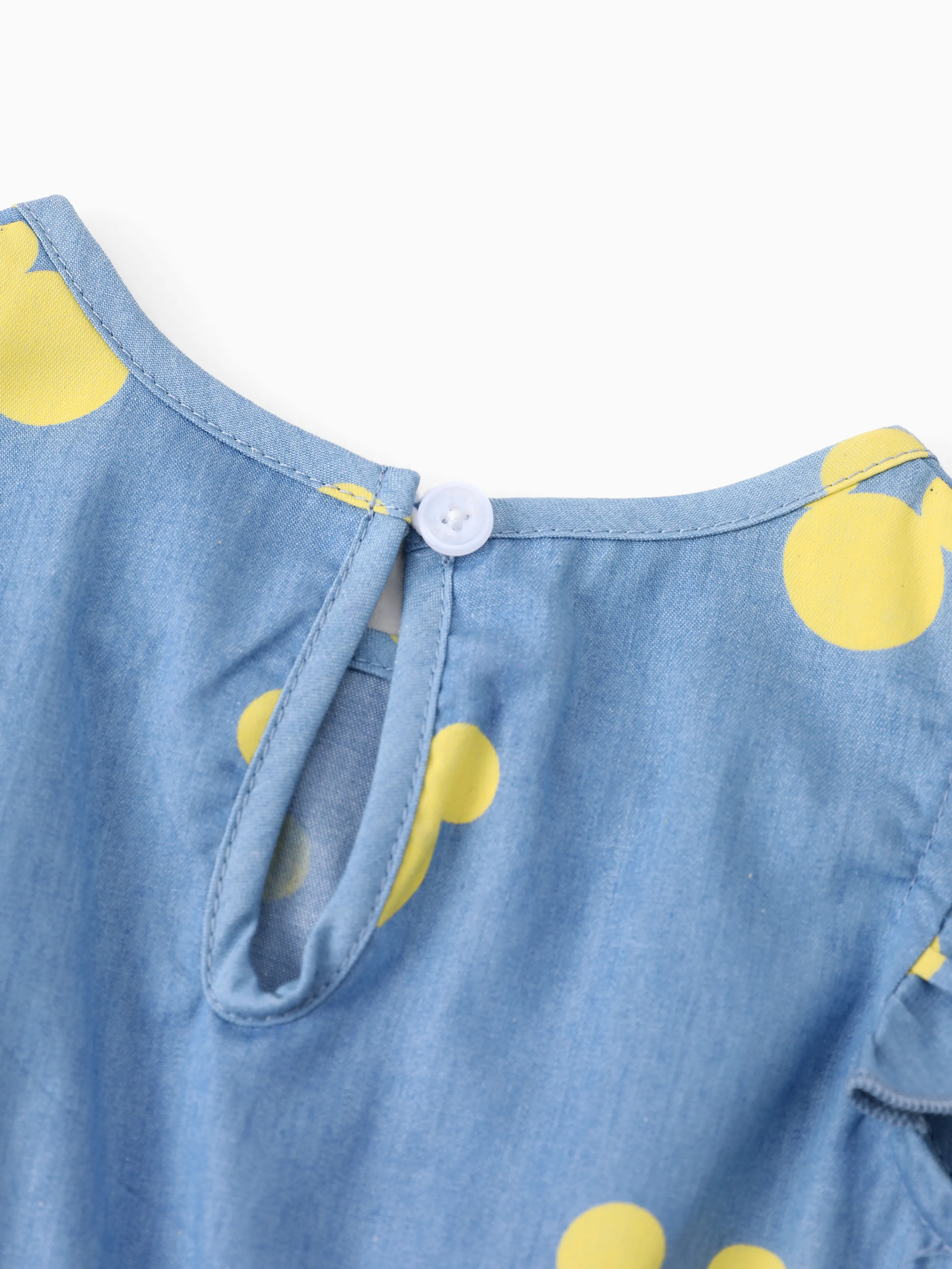Disney Mickey and Friends Family matching Mickey Mouse Allover Print Denim Dresse/Jumpsuit/T-shirt Blue - Image 13