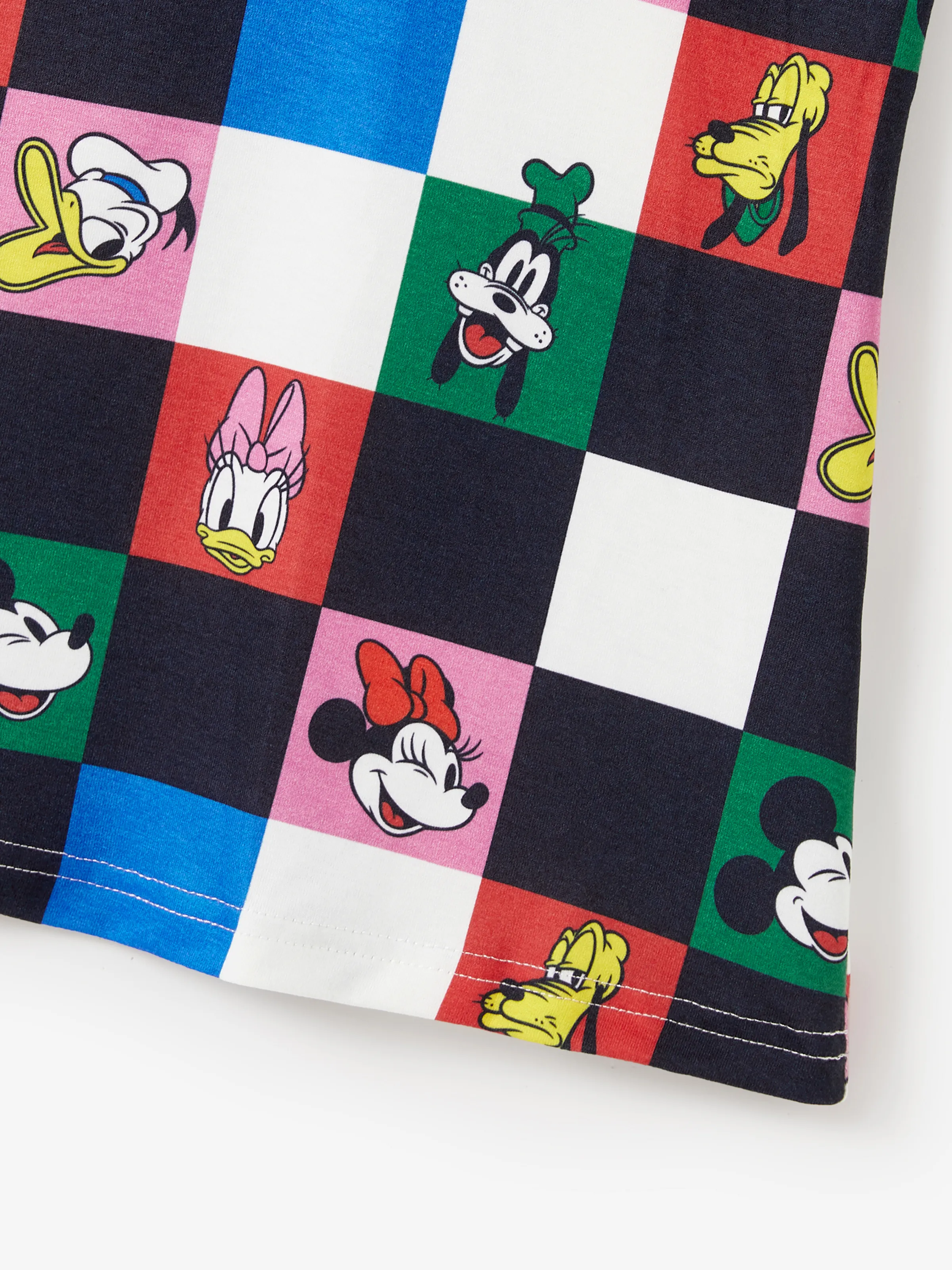 Disney Mickey and Friends Family Matching Naia™ Colorful Checkered Pattern Top/Sleeveless Dress/Onesie Multi-color - Image 10