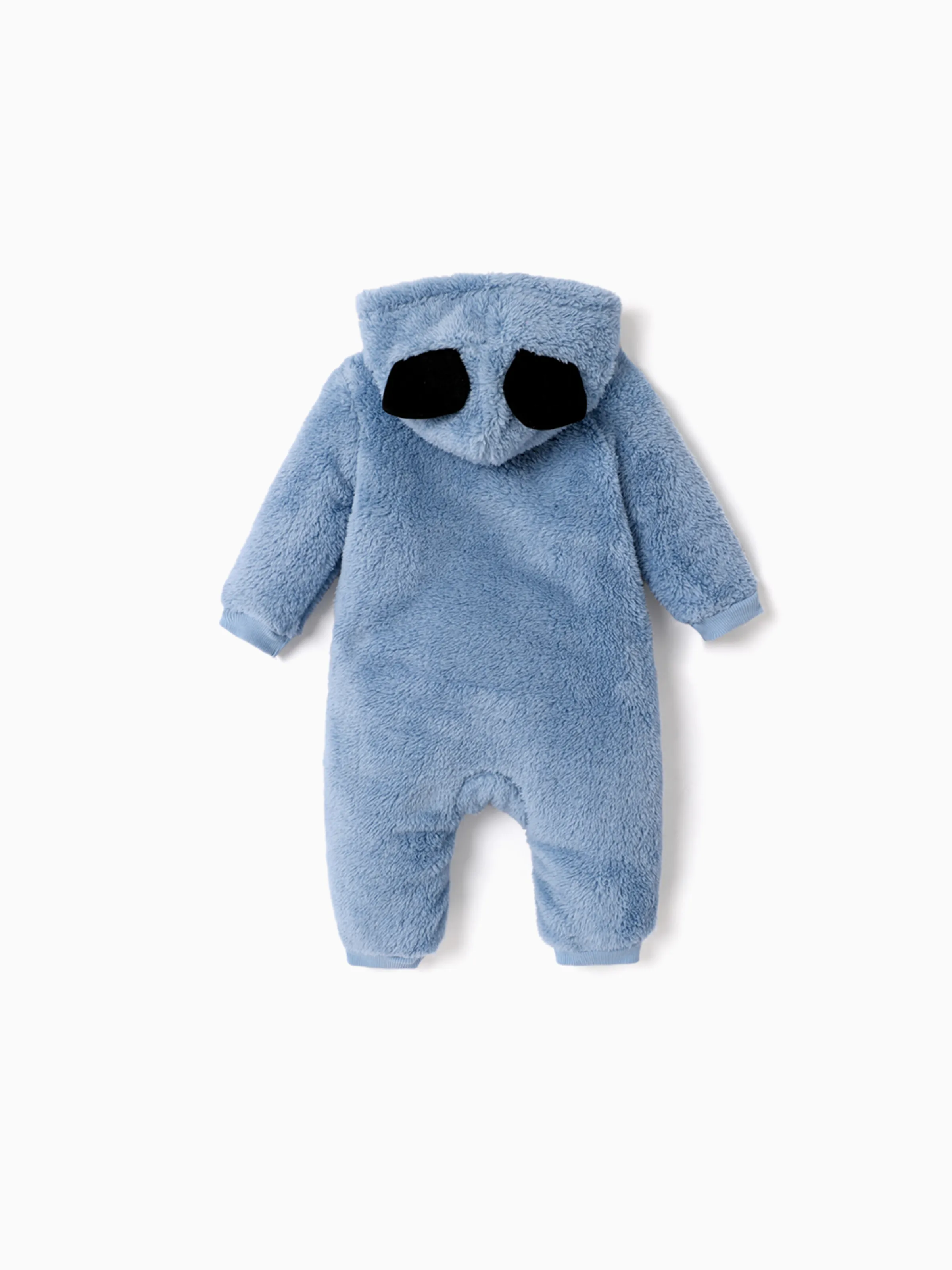 Disney Mickey and Friends Furry Mickey Pattern 3D Ears Hooded Romper Blue - Image 3