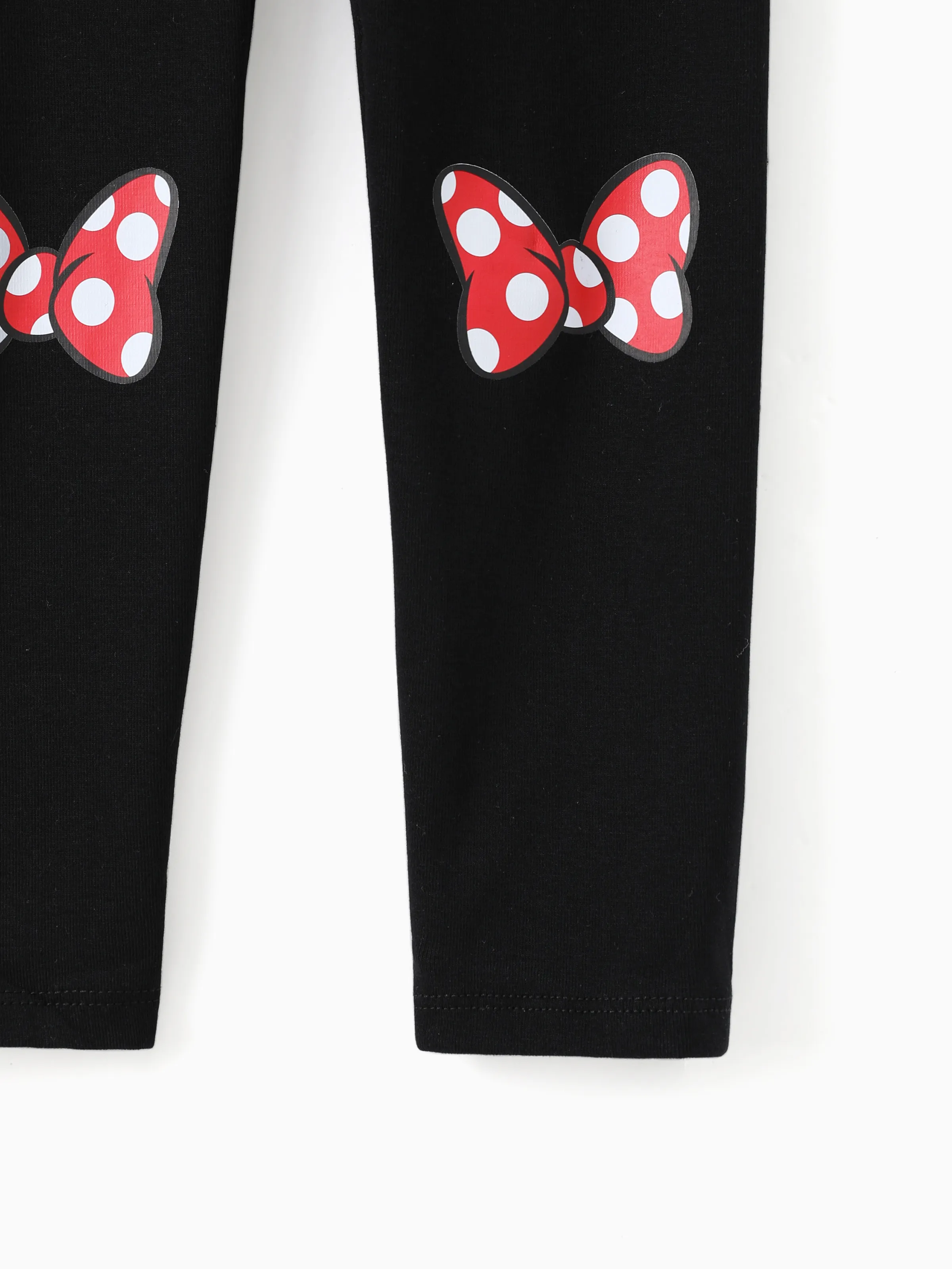 Disney Mickey and Friends Kid Girls Polka Dots Print Long-sleeve Hooded Top/Pants Black - Image 3