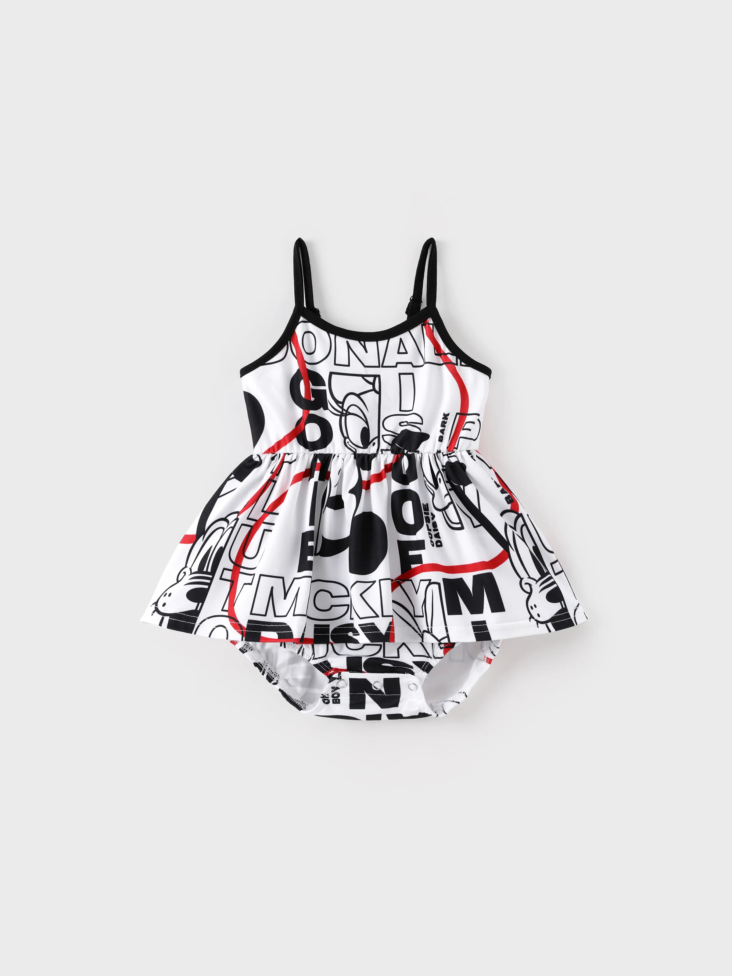 Disney Mickey and Friends Mommy & me Graffiti Casual Dress Black - Image 8