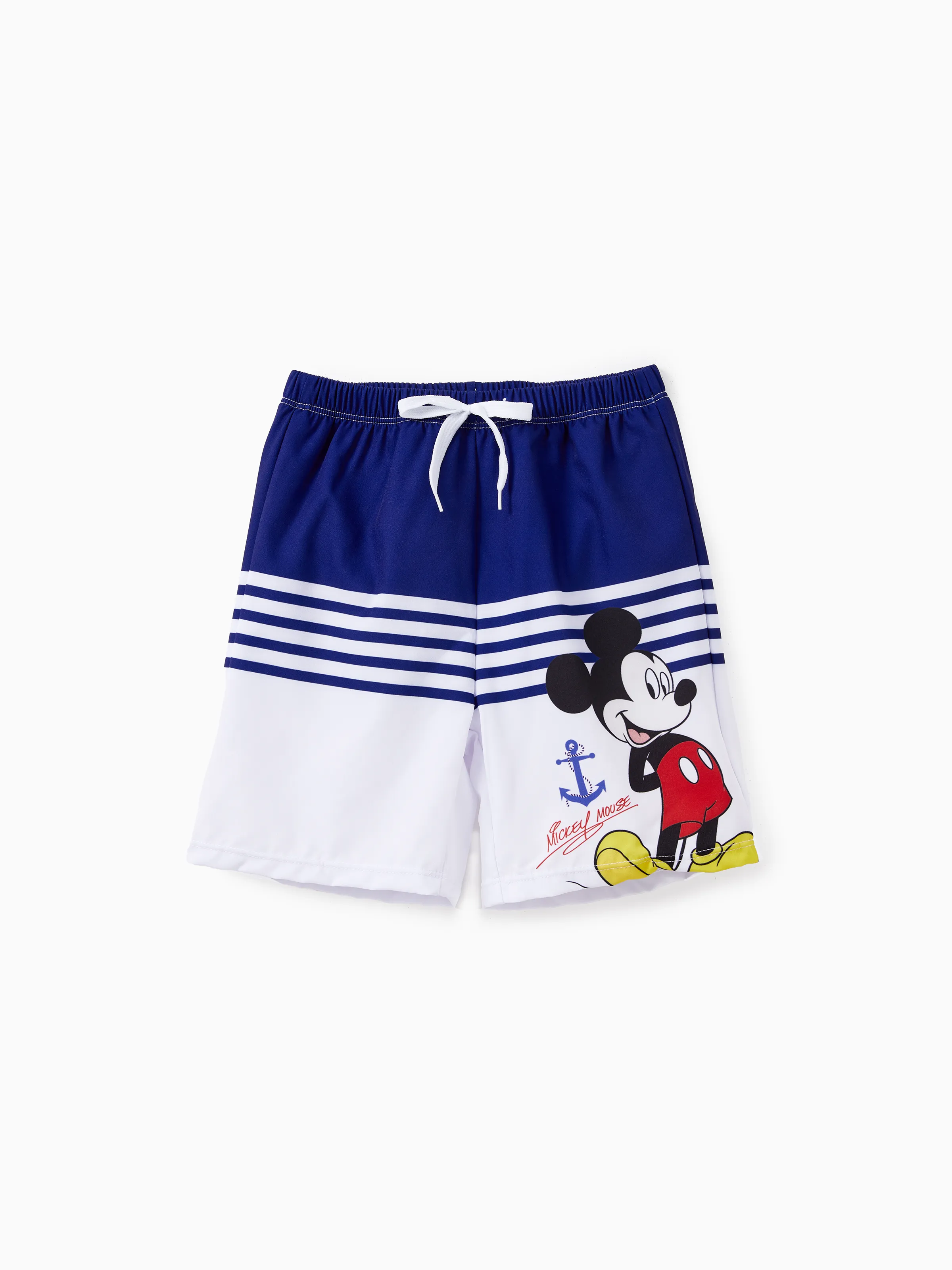 Funny Disney Mickey and Friends Sibling Set Boy/Girl Minnie/Mickey Character Stripped Swimsuit Dark Blue - Image 12