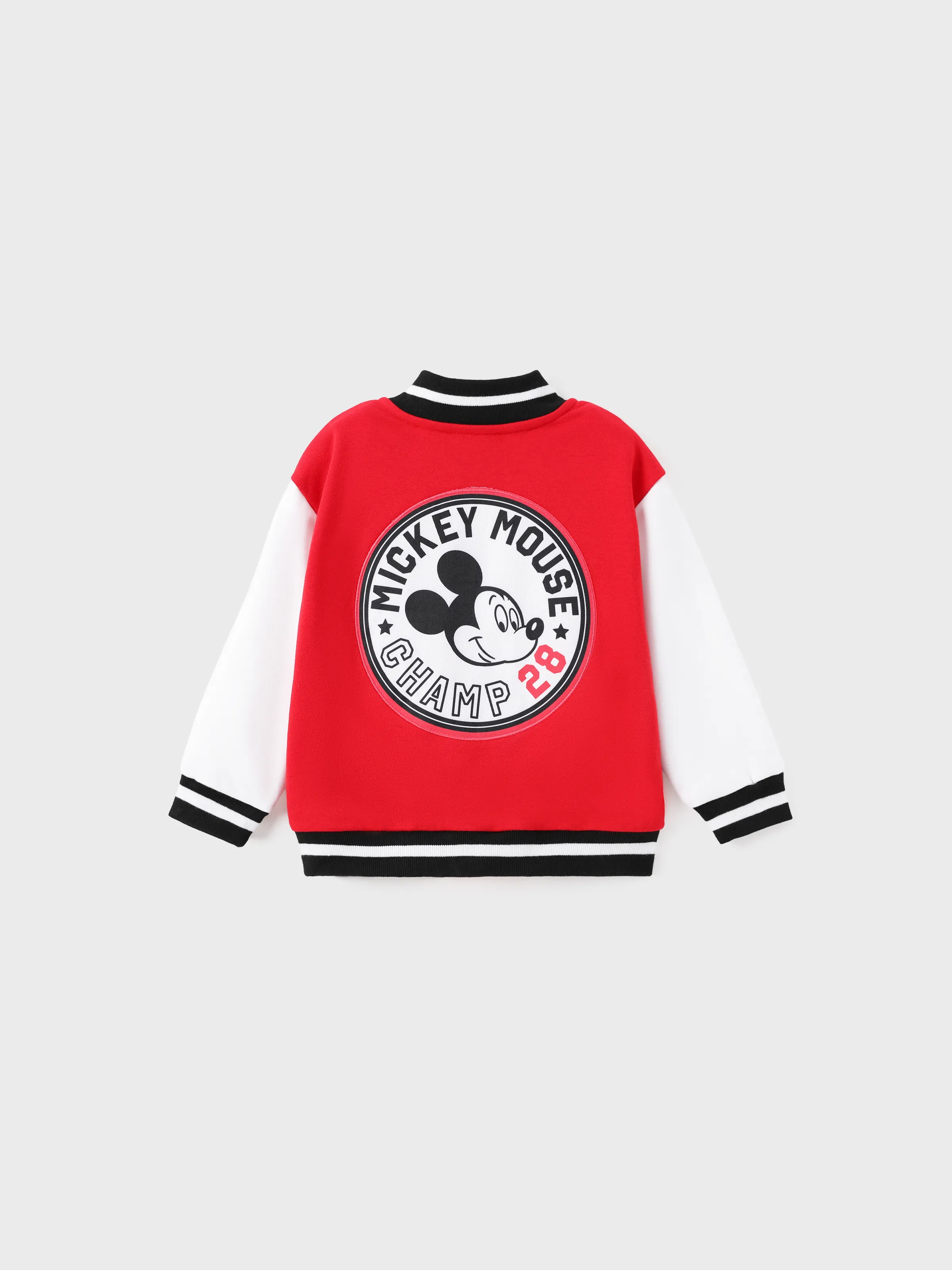 Disney Mickey and Friends Toddle/Kid Boy 1pc Mickey Mouse Patch Colorblock Jacket Red - Image 2