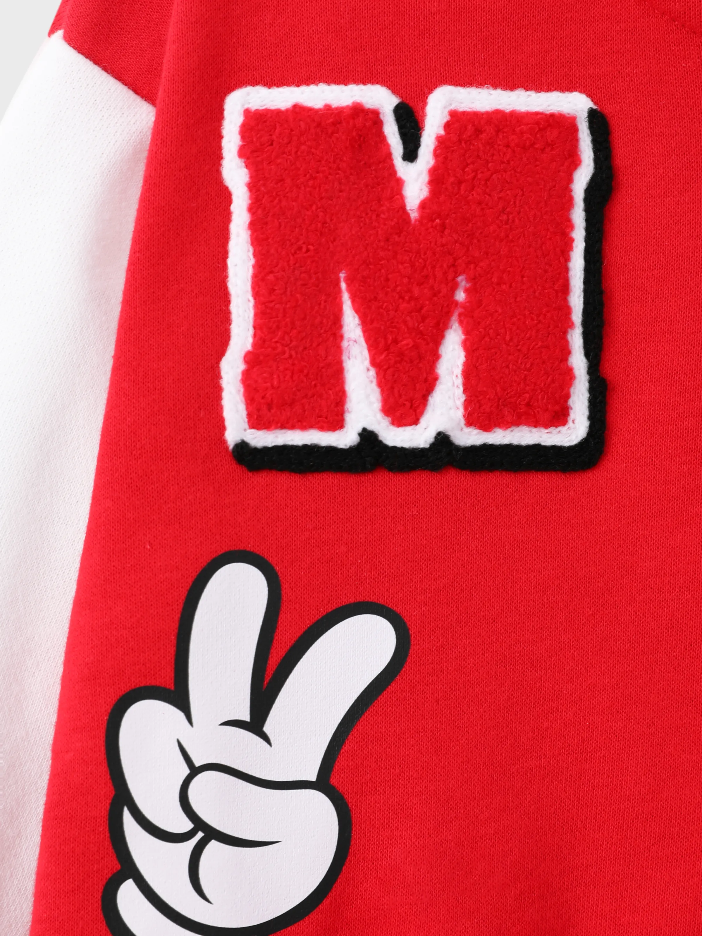 Disney Mickey and Friends Toddle/Kid Boy 1pc Mickey Mouse Patch Colorblock Jacket Red - Image 5