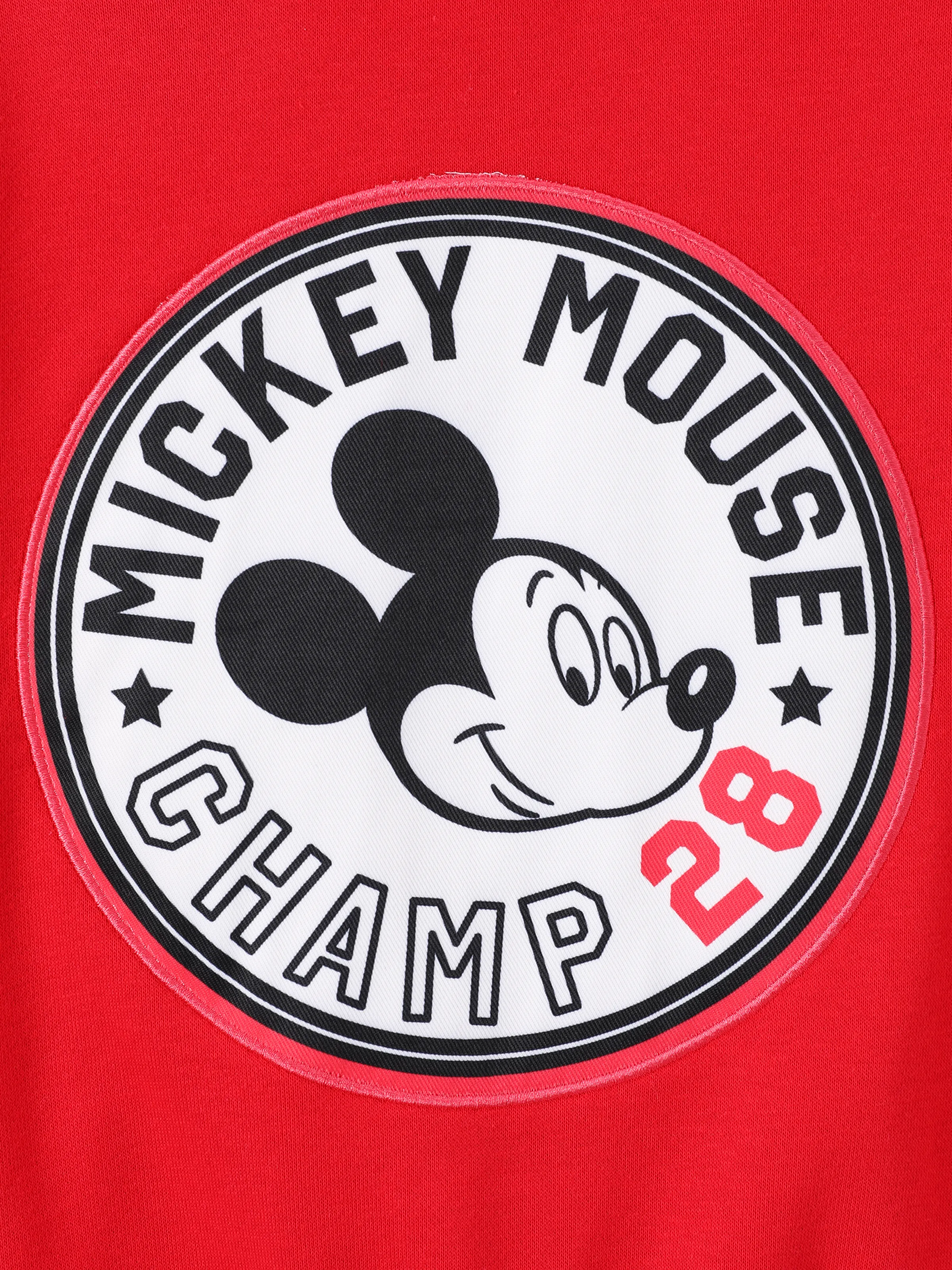 Disney Mickey and Friends Toddle/Kid Boy 1pc Mickey Mouse Patch Colorblock Jacket Red - Image 7