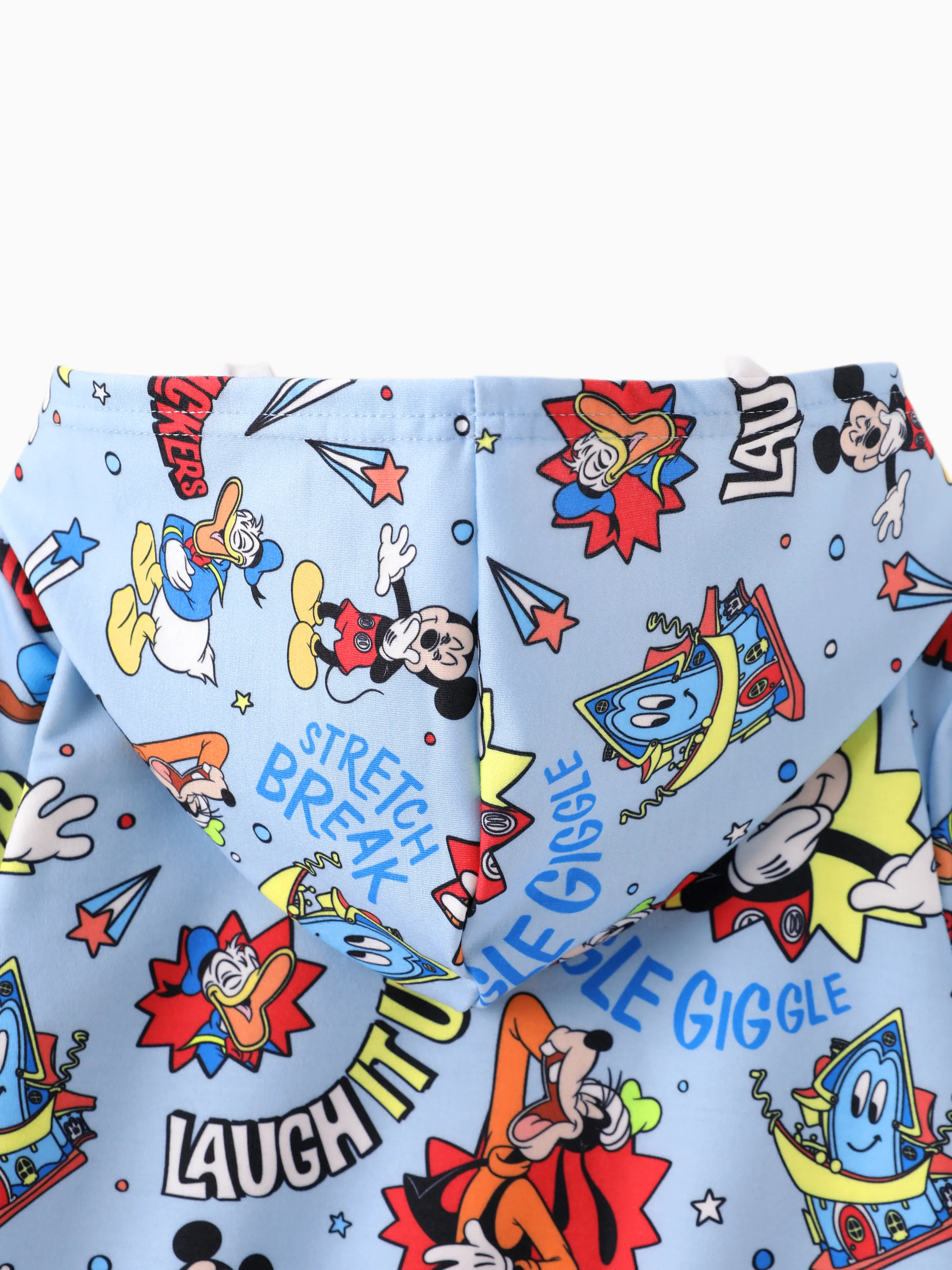 Disney Mickey and Friends Toddler Boy 2pcs Mickey Mouse Cotton Hooded Sweatshirt and Pants Sets Light Blue - Image 5