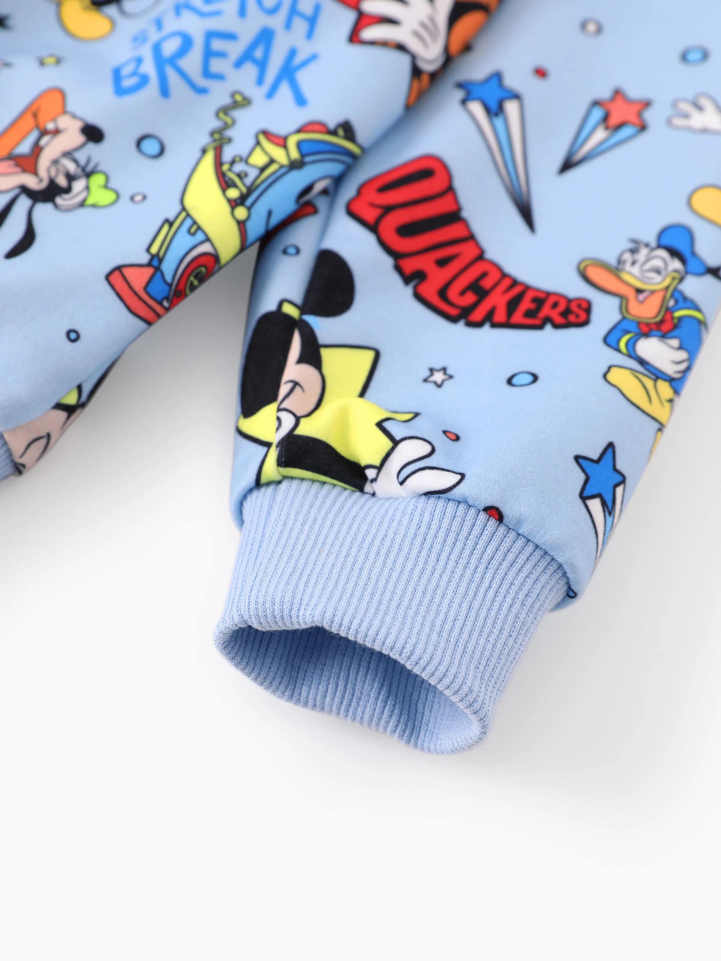 Disney Mickey and Friends Toddler Boy 2pcs Mickey Mouse Cotton Hooded Sweatshirt and Pants Sets Light Blue - Image 6