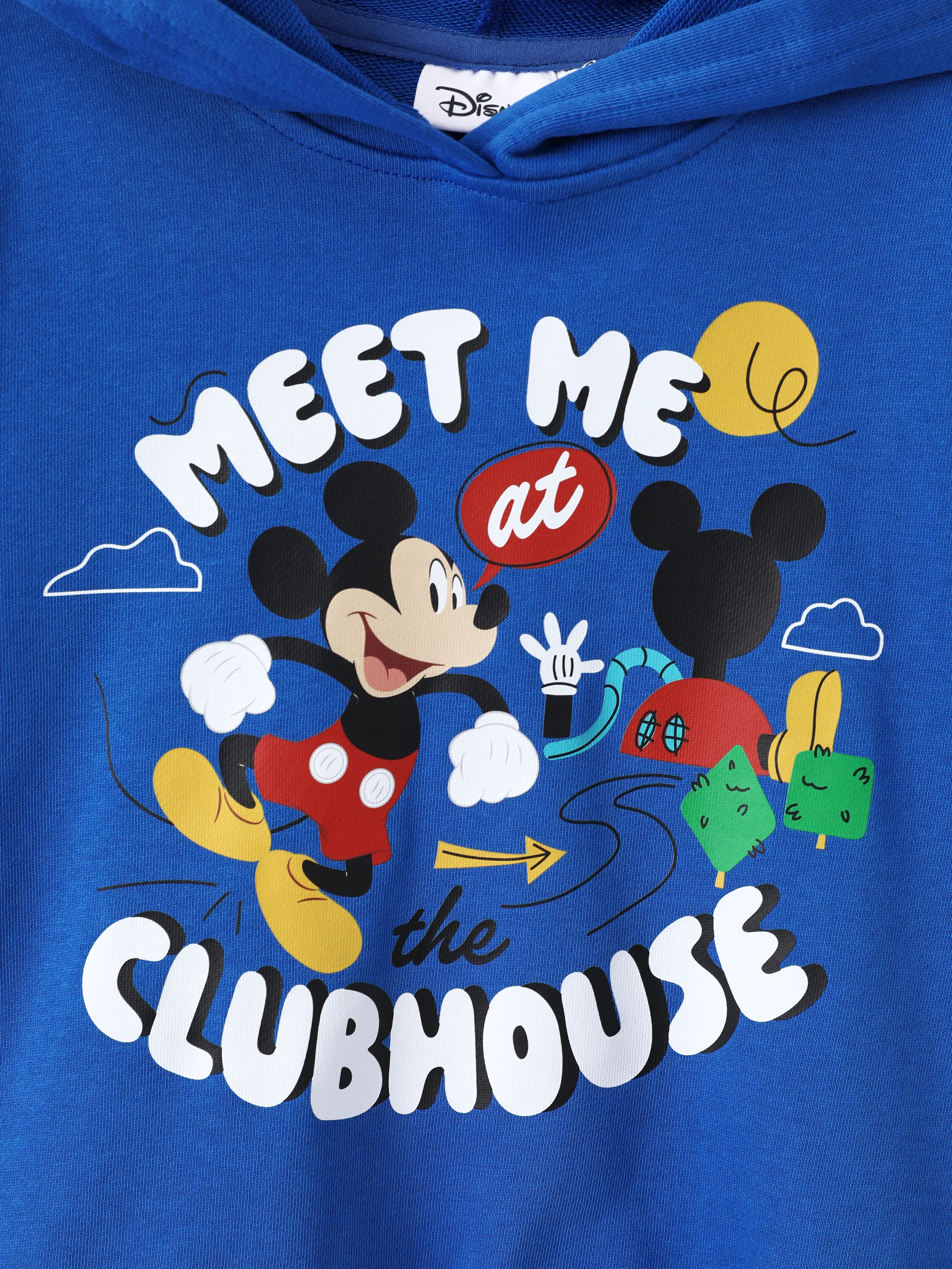 Disney Mickey and Friends Toddler Boy Childlike Cotton Hooded Sweatshirt and Pants Sets Deep Blue - Image 5