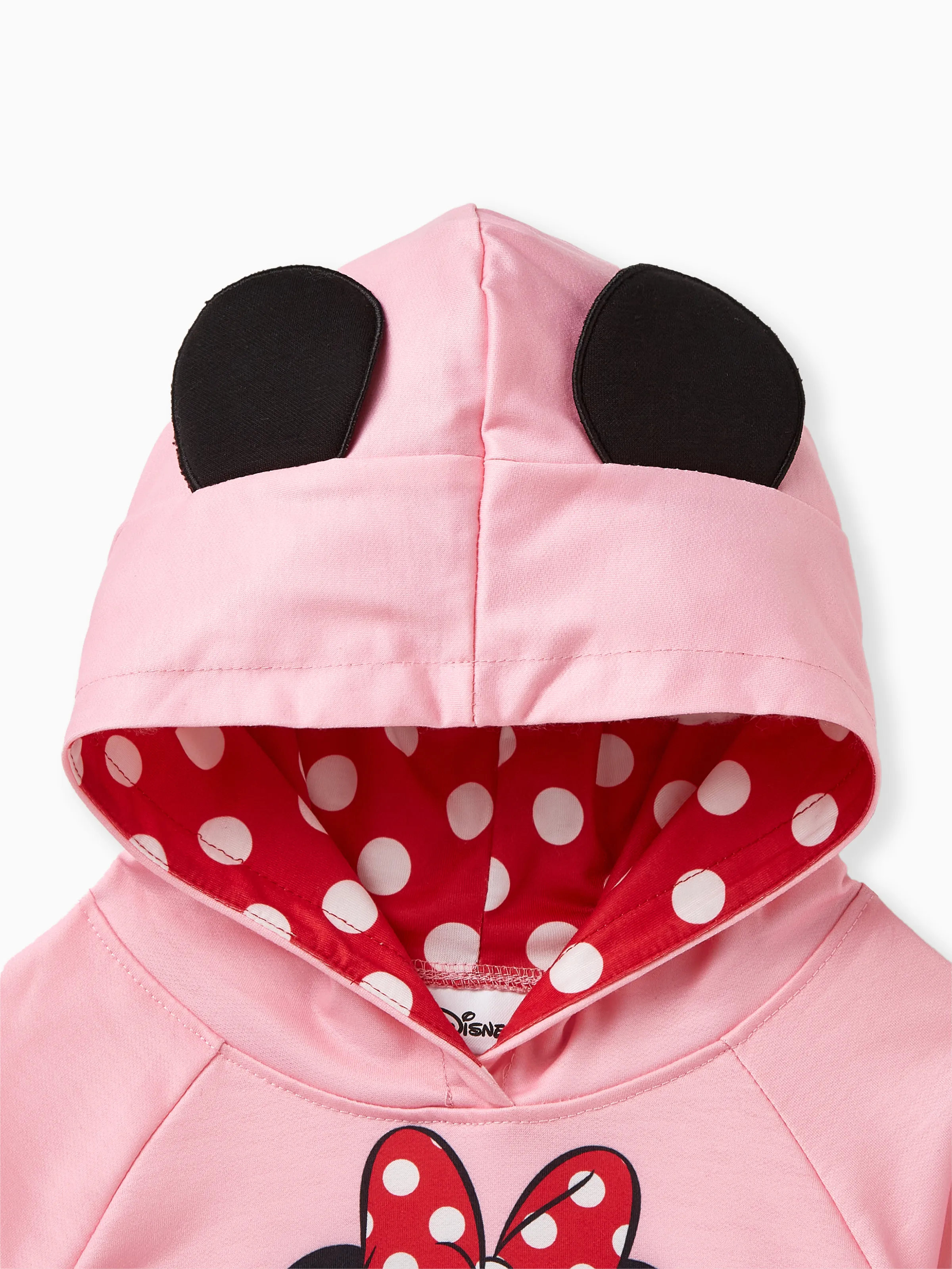 Disney Mickey and Friends Toddler Girl Minnie Character Stereo Ear Hoodies Pink - Image 3