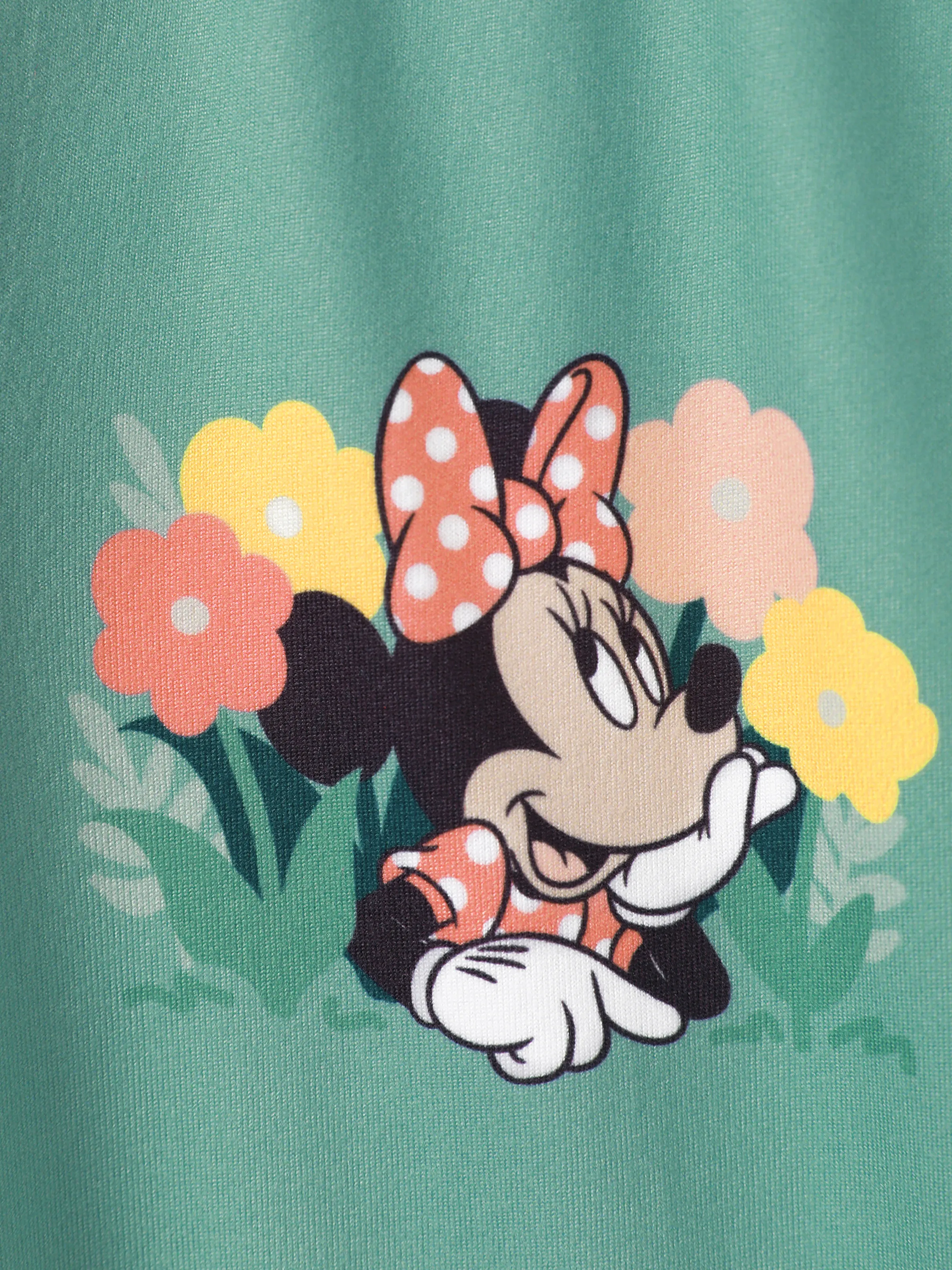 Disney Mickey and Friends Toddler Girl 2pcs Minnie Character Print Peplum Long-sleeve Tee and Bowknot Pants Set Light Red - Image 11