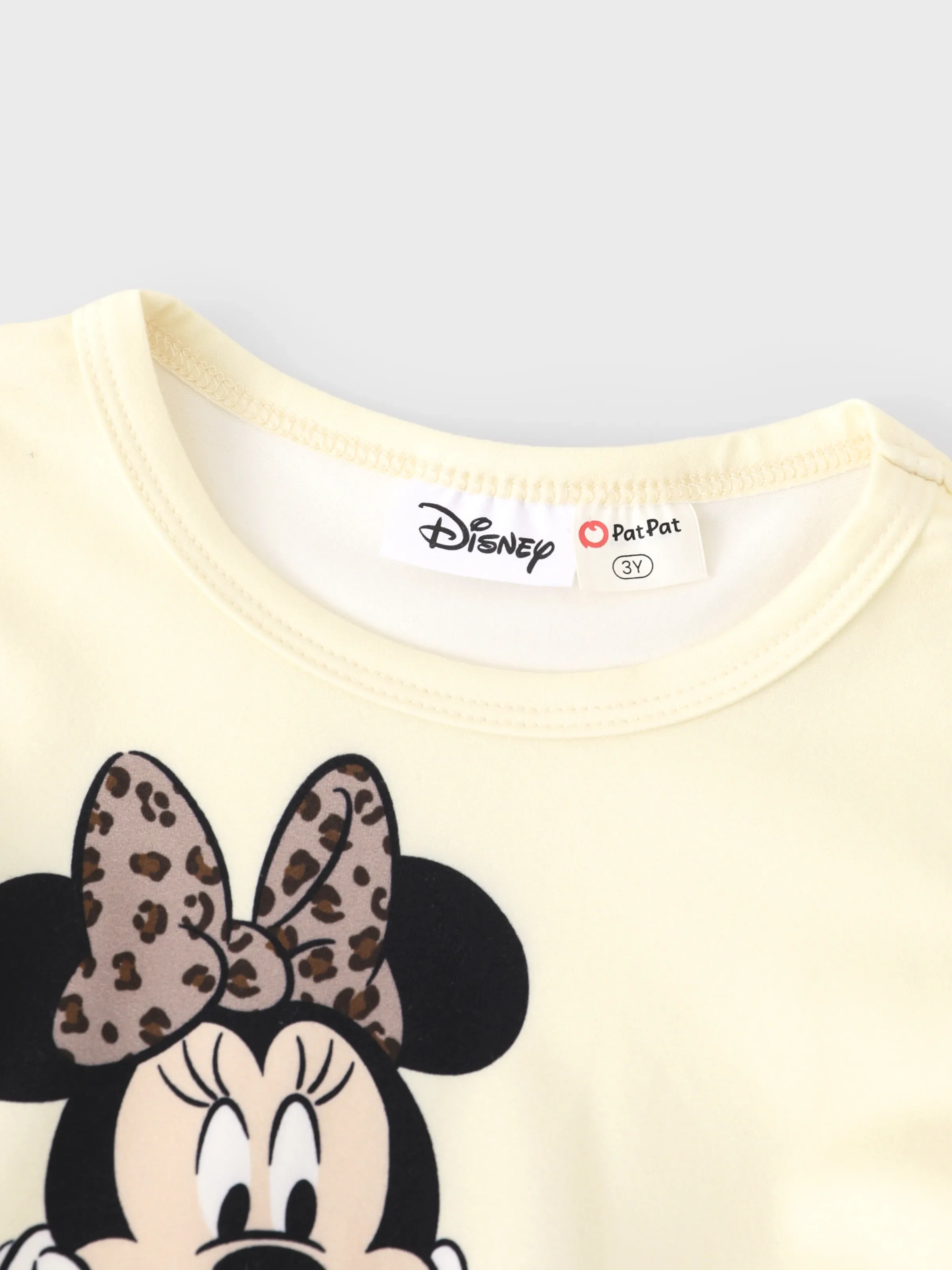 Disney Mickey and Friends Toddler Girl Christmas Minnie Mouse Graphic Long Sleeve Tulle Dress Khaki - Image 6