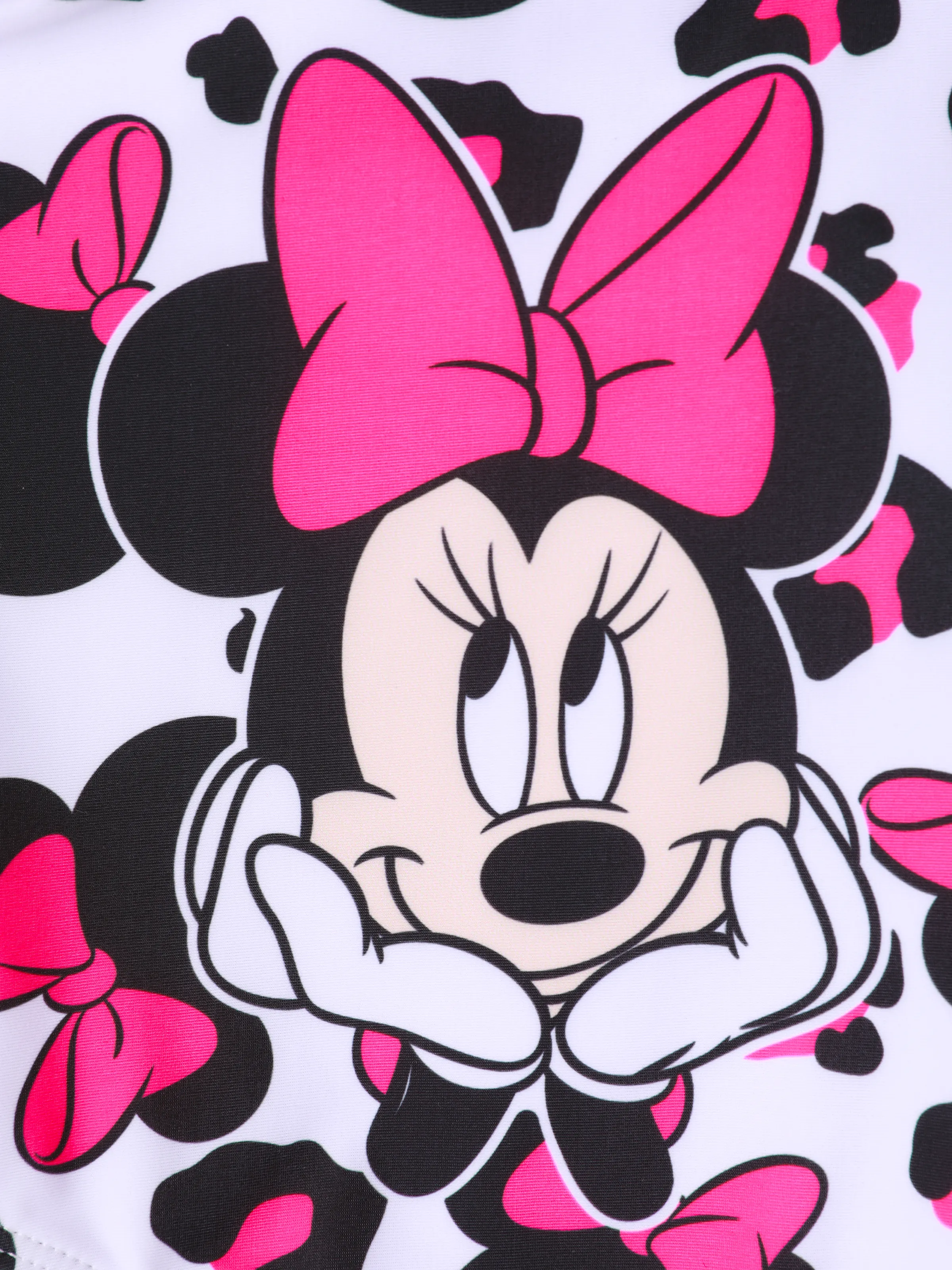 Disney Mickey and Friends Toddler Girl Minnie Leopard print off-shoulder ruffle swimsuit Roseo - Image 2