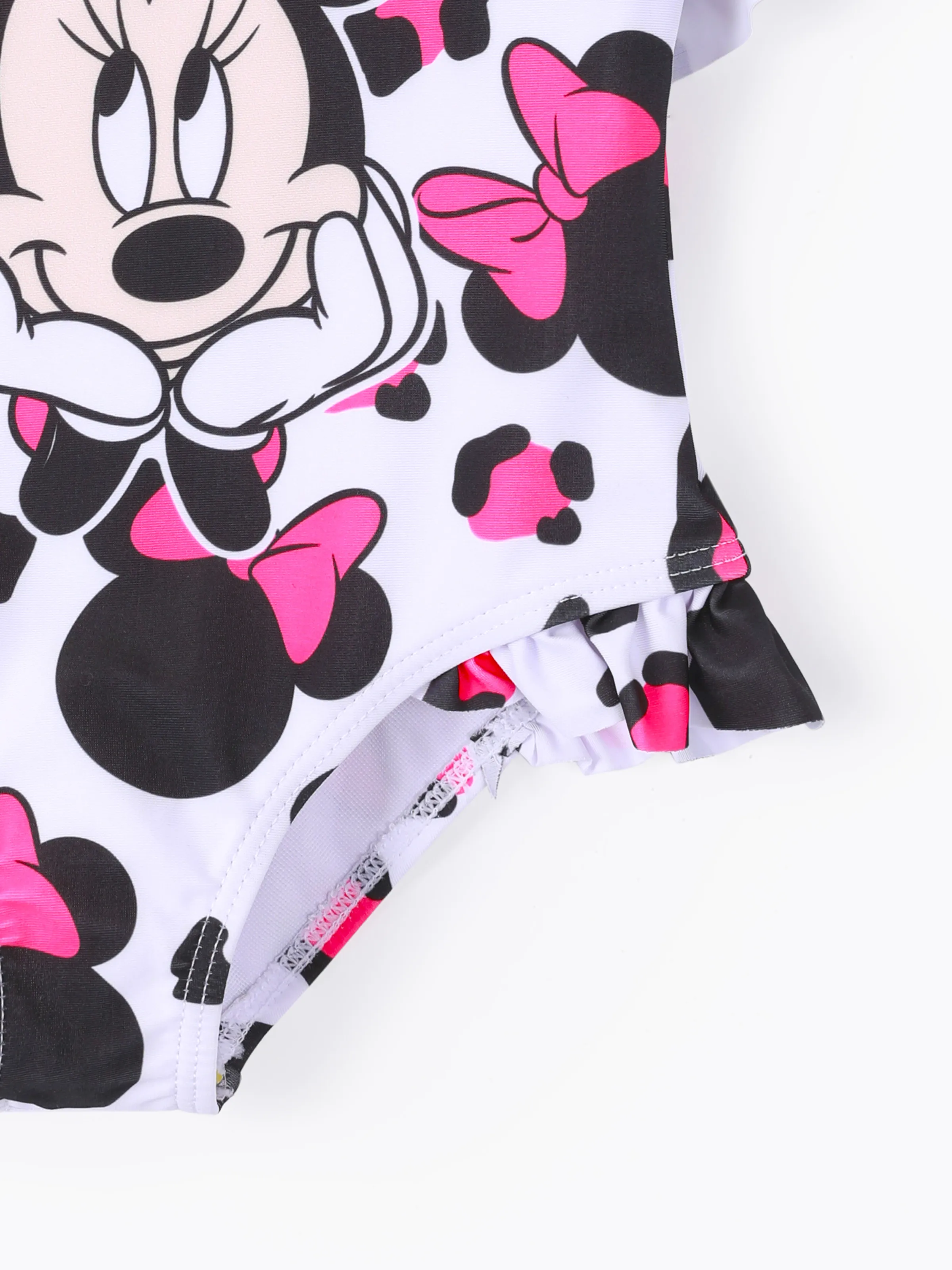 Disney Mickey and Friends Toddler Girl Minnie Leopard print off-shoulder ruffle swimsuit Roseo - Image 6