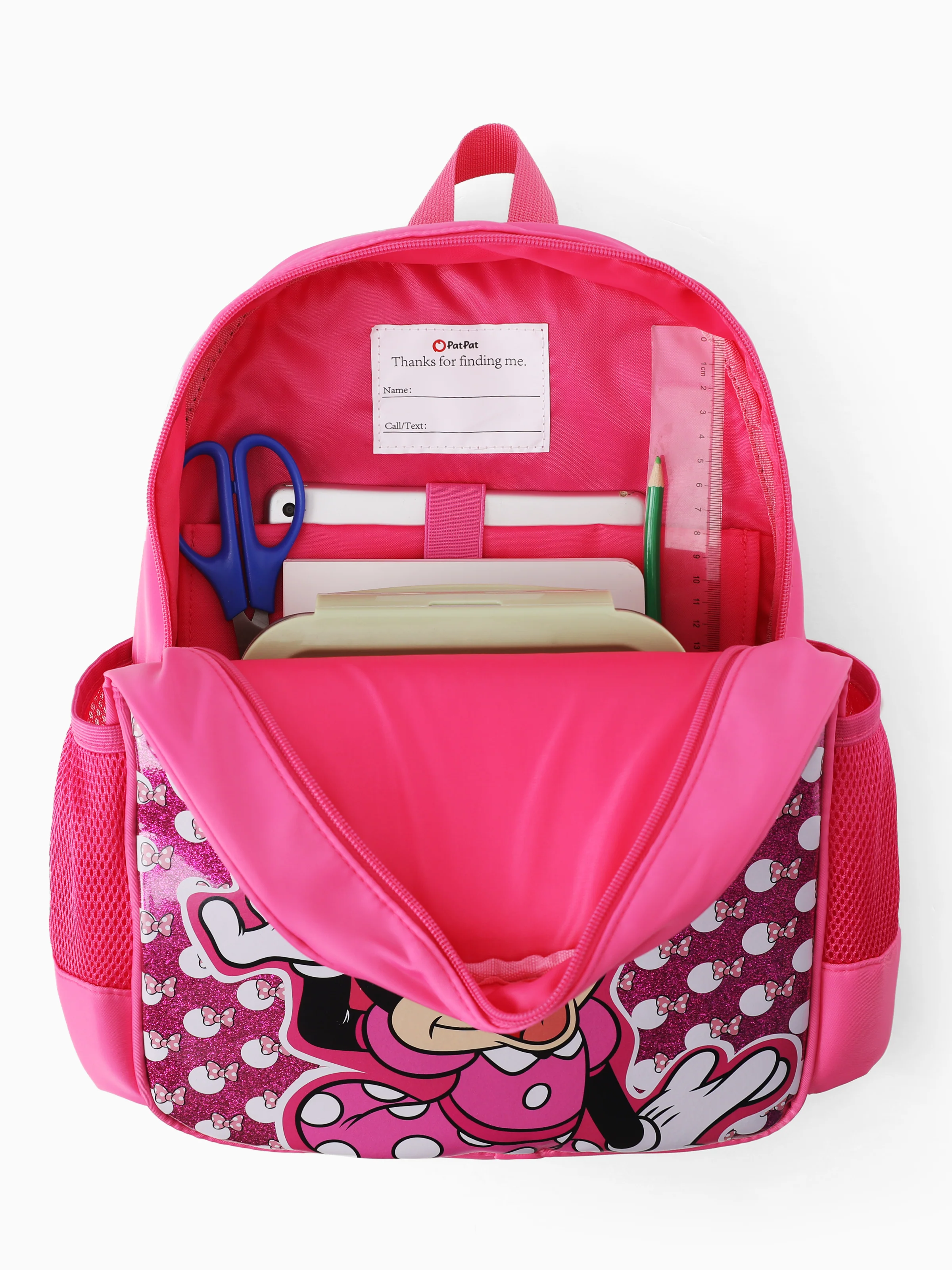 Disney Mickey and Friends Toddler Girl Minnie Backpack with Chest Strap & Bottle Pockets Hot Pink - Image 4