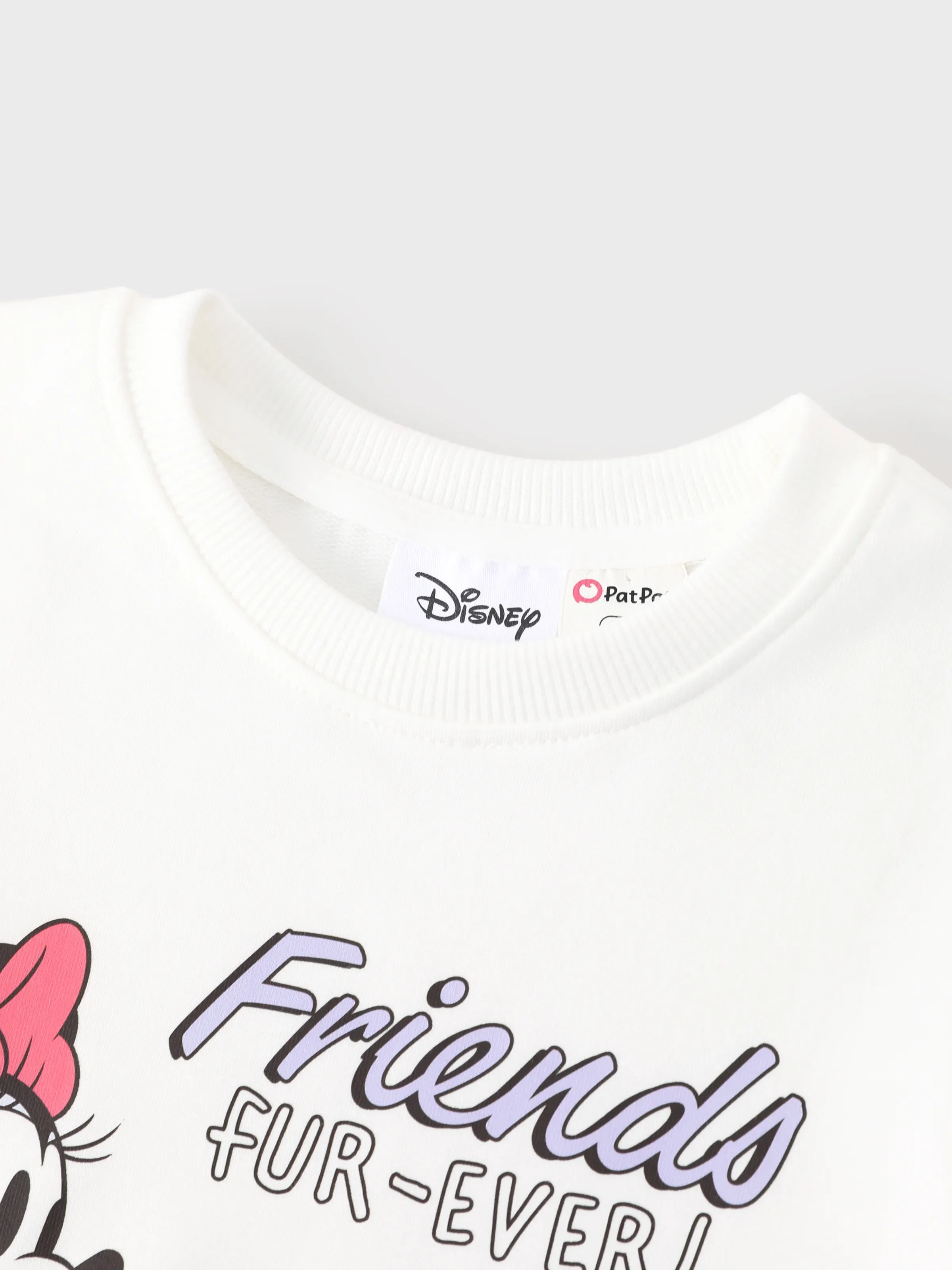 Disney Mickey and Friends Toddler Girl Minnie Mouse Mesh Splice Sweatshirt Dress White - Image 4