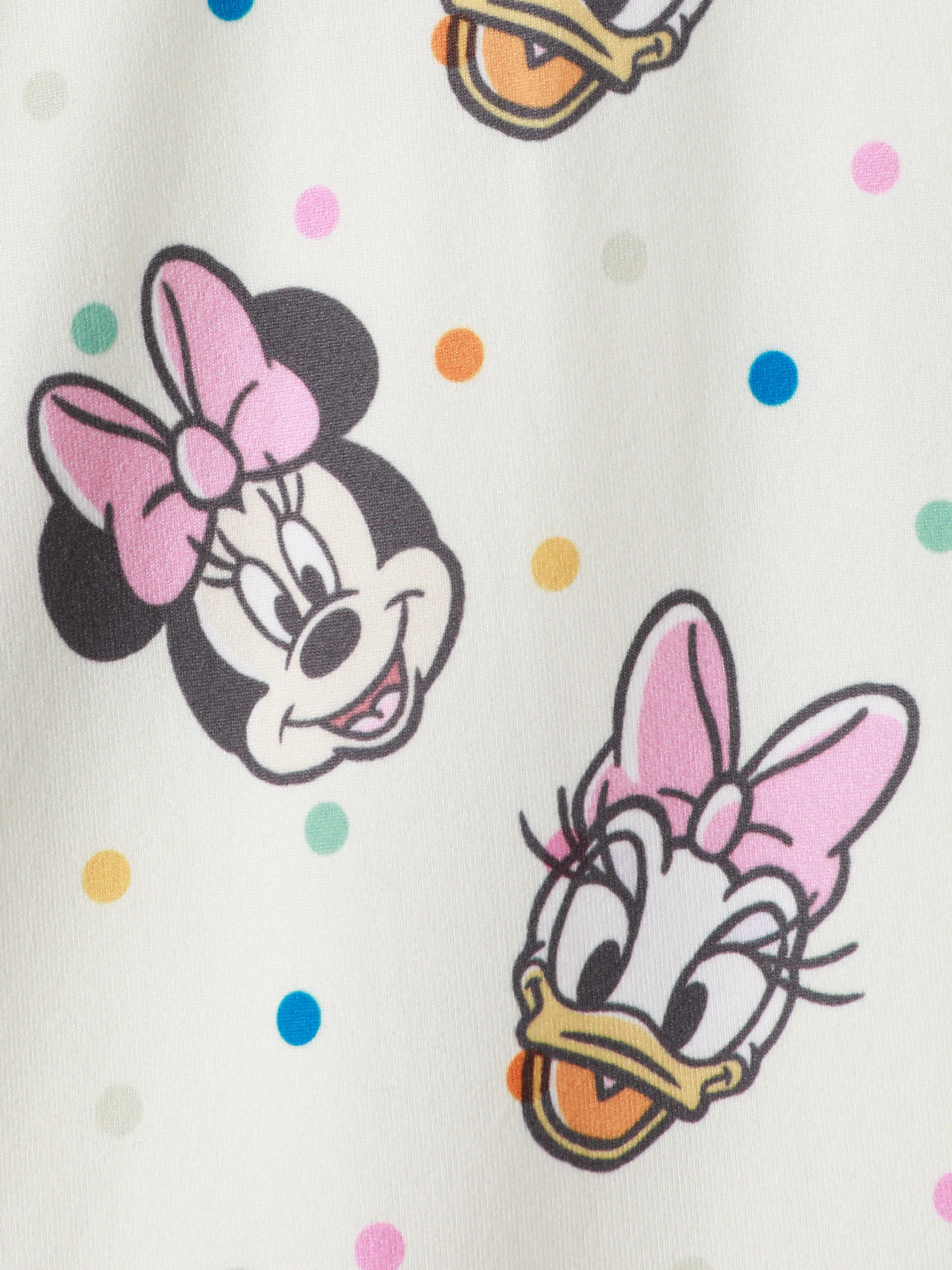 Disney Mickey and Friends Toddler Girl Minnie Polka Dot/Stripe Digital Print Dress Apricot - Image 5