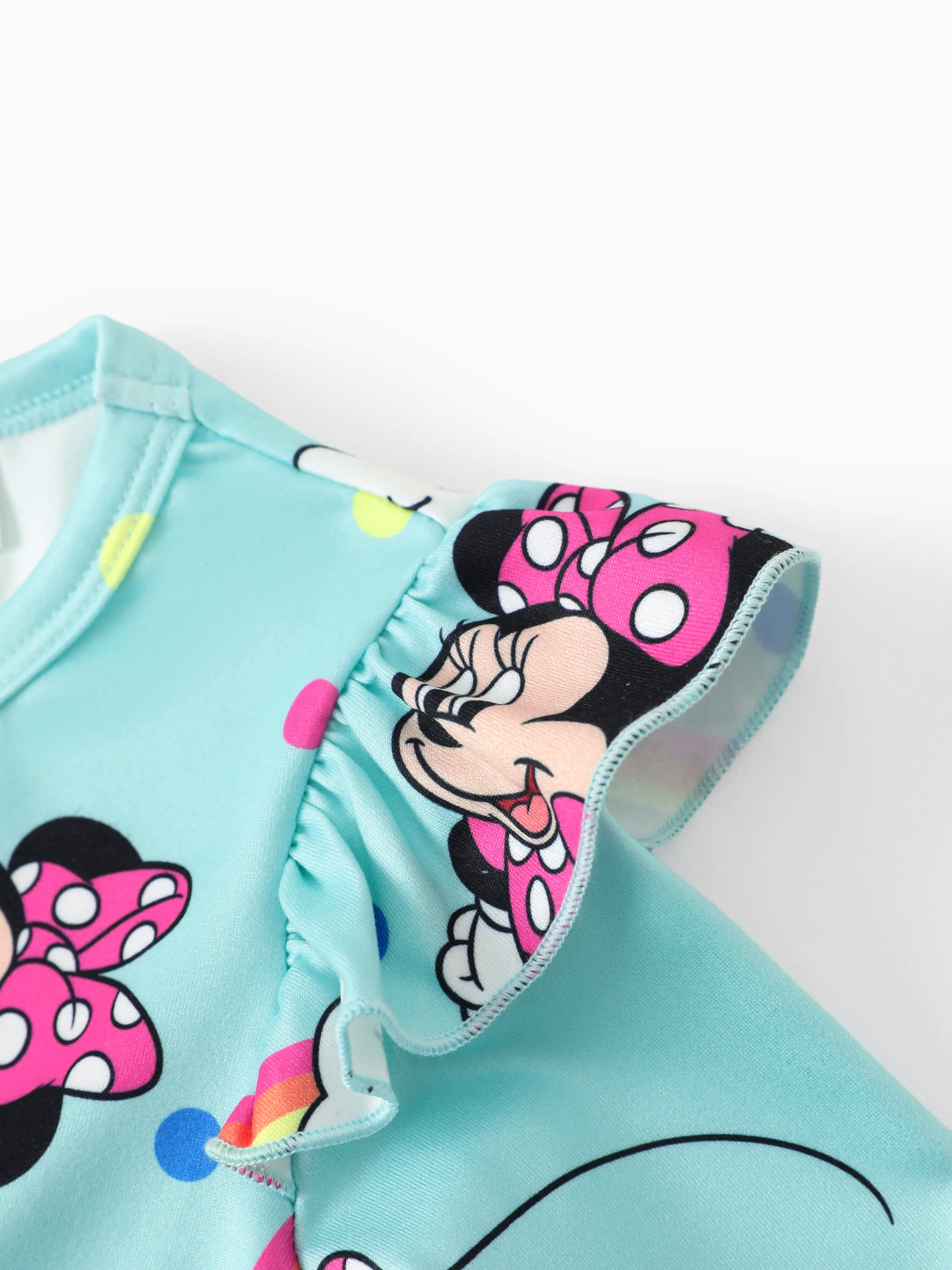 Disney Mickey and Friends Toddler Girl Minnie Mouse Ruffle Dress Blue - Image 6