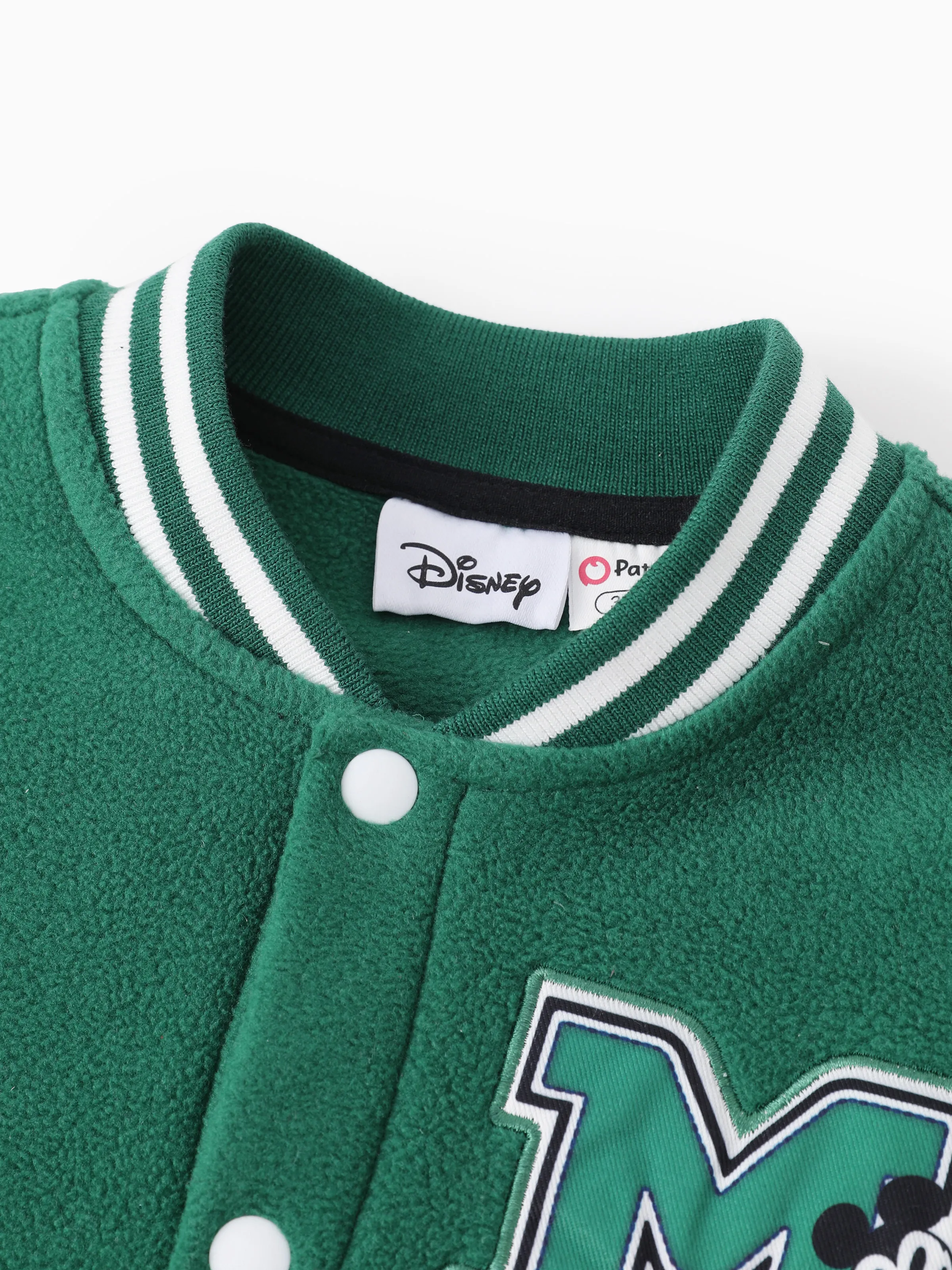Disney Mickey and Friends Toddler/Kid Mickey Mouse /Minnie Mouse Embroidered Colorblock Plush Jacket Green - Image 5