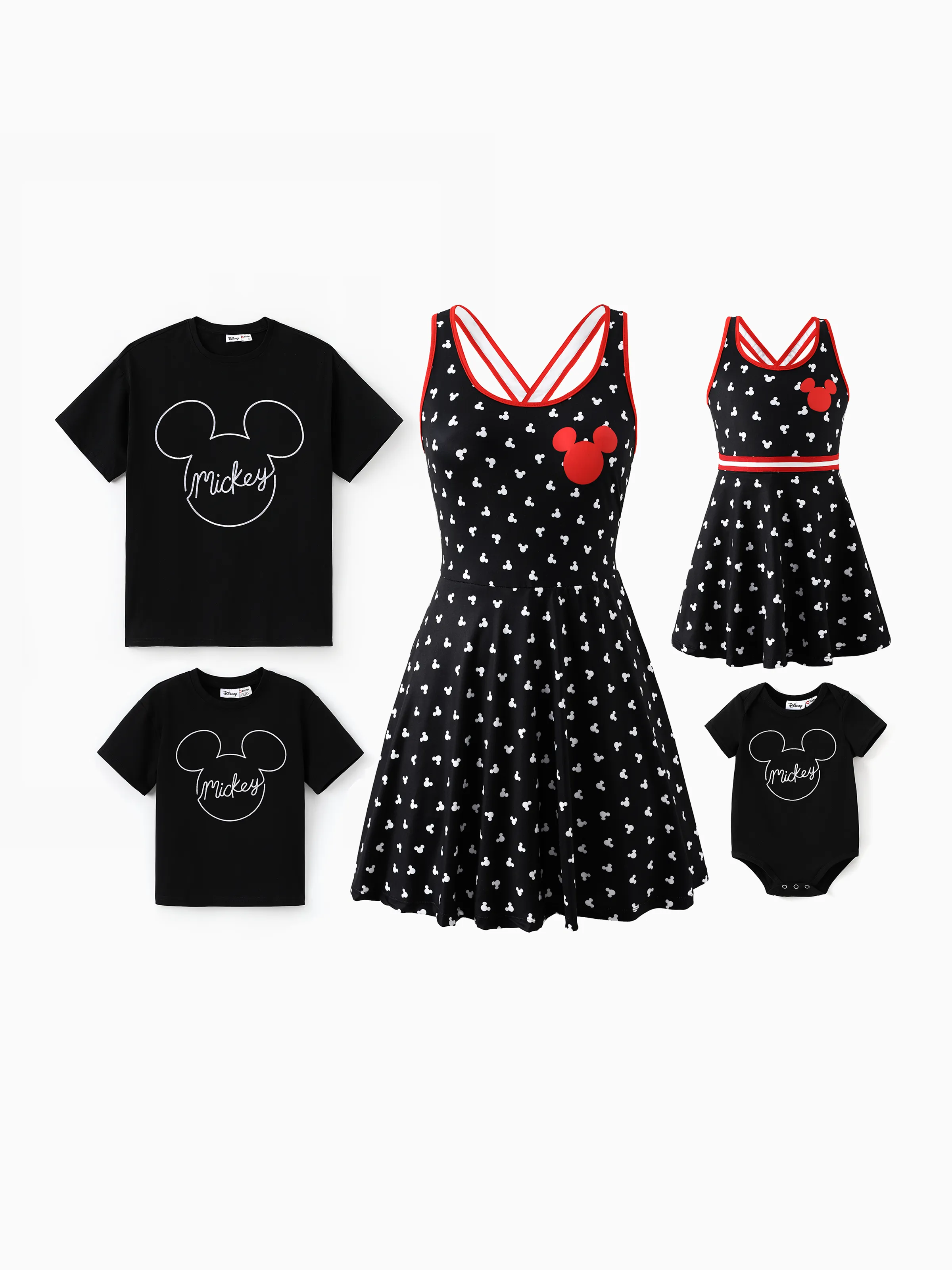 Disney Mickey & Friends Toddler/Kid Girl Sporty Dress with Built-in Shorts & Pockets – Breathable Park Outfit, Allover Print - Image 2