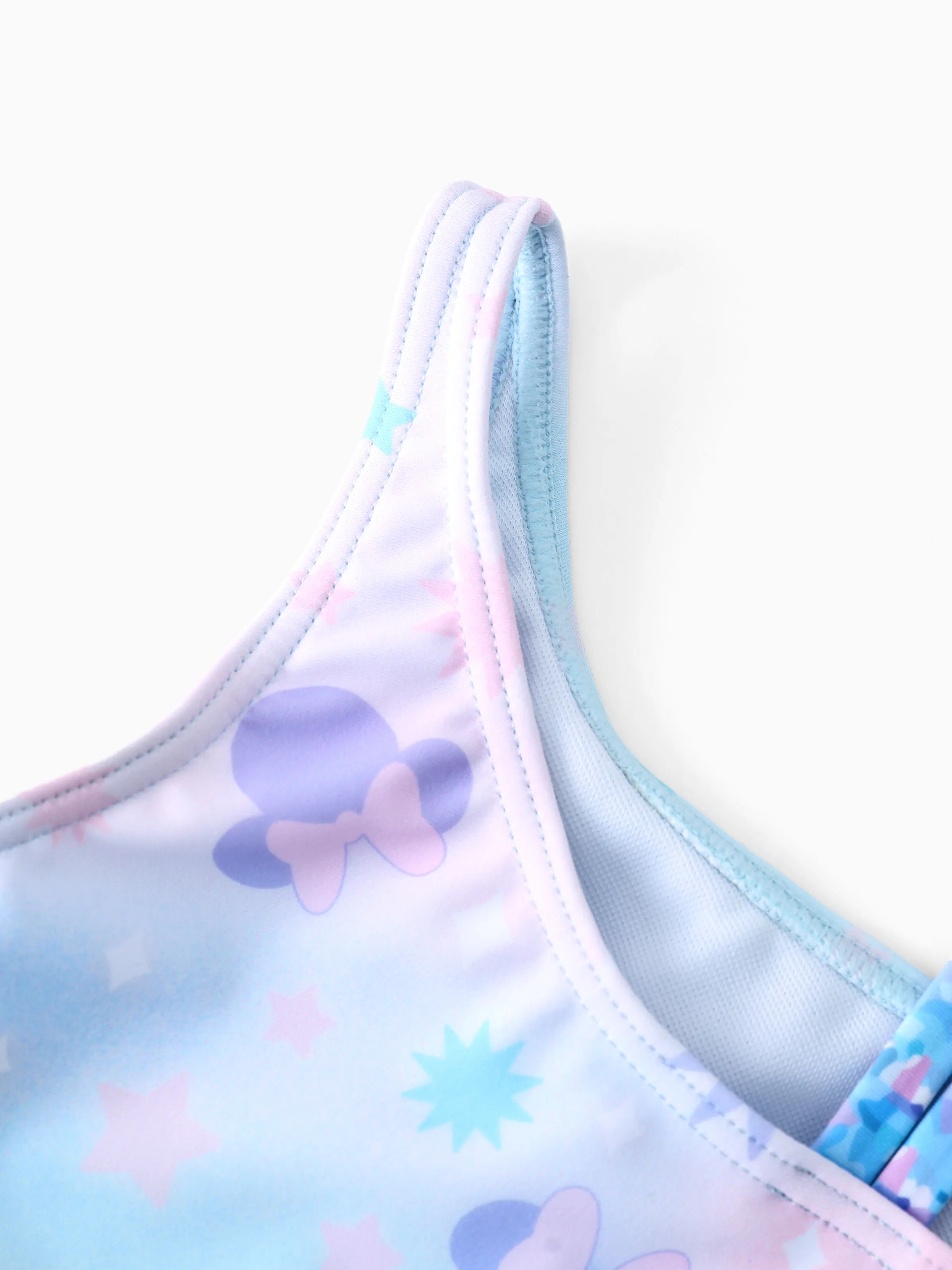 Disney Mickey and Friends Toddler/Kid Girl Minnie Mouse UPF50+ Polka Dots One-shoulder Strap  Swimsuit Multi-color - Image 6