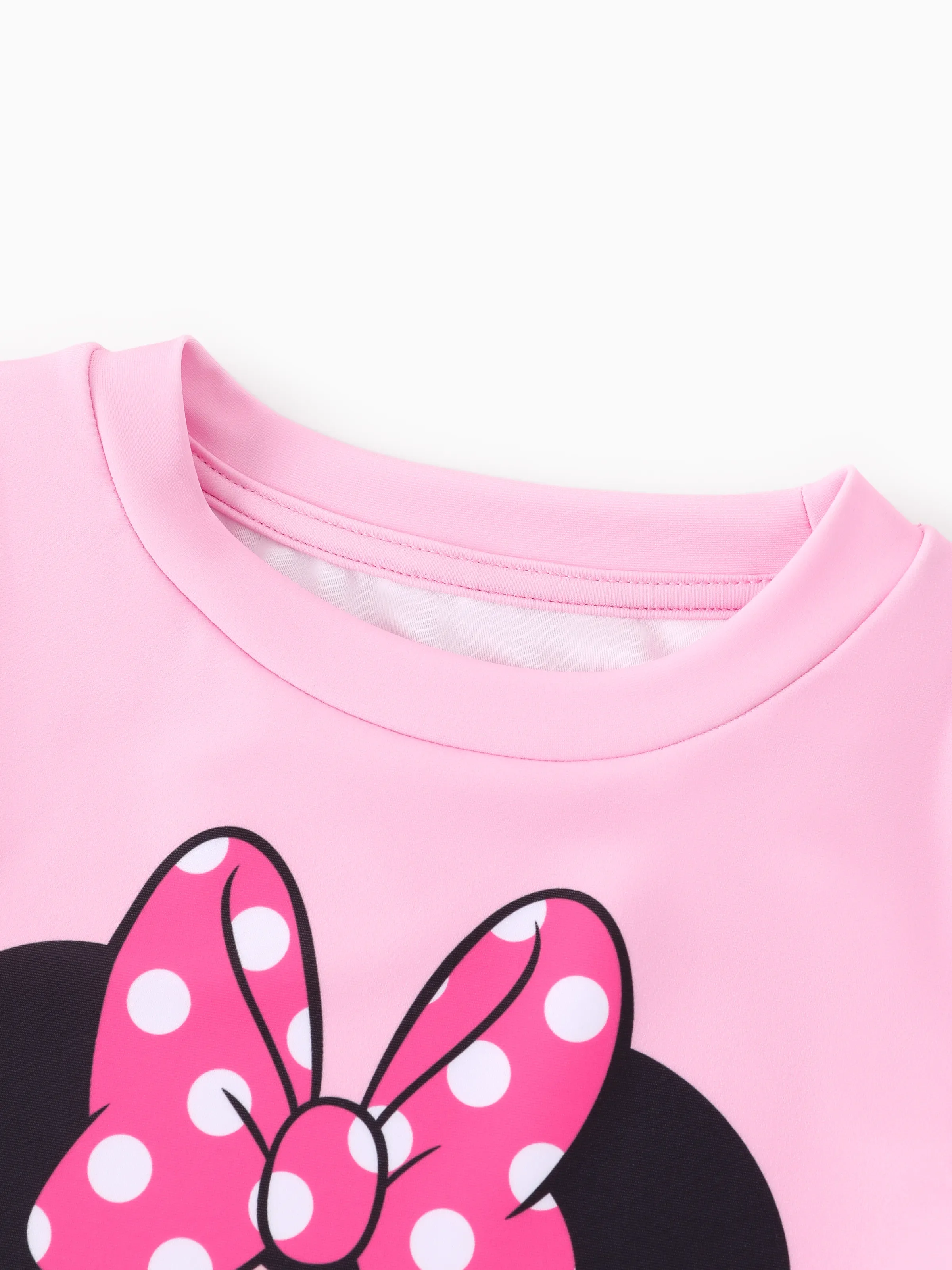 Disney Mickey and Friends Toddler/Kid Girl 2pcs Minnie Mouse UPF50+ Ruffle Swimsuit Pink - Image 4