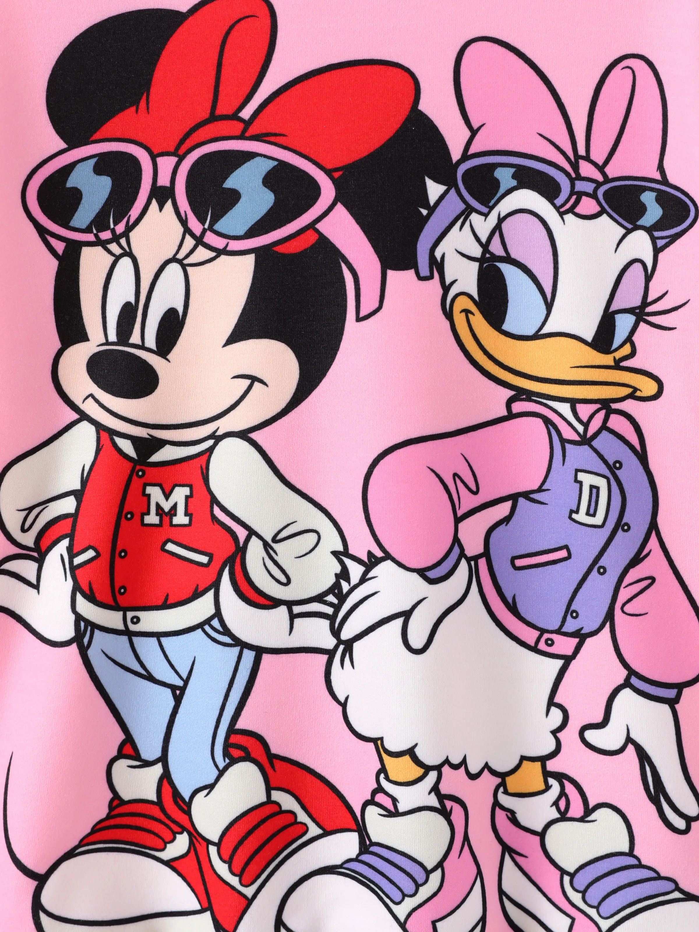 Disney Mickey and Friends Toddler/Kid Girl 2pcs Minnie & Daisy Ruffled Sweatshirt and Leggings Set Light Pink - Image 2