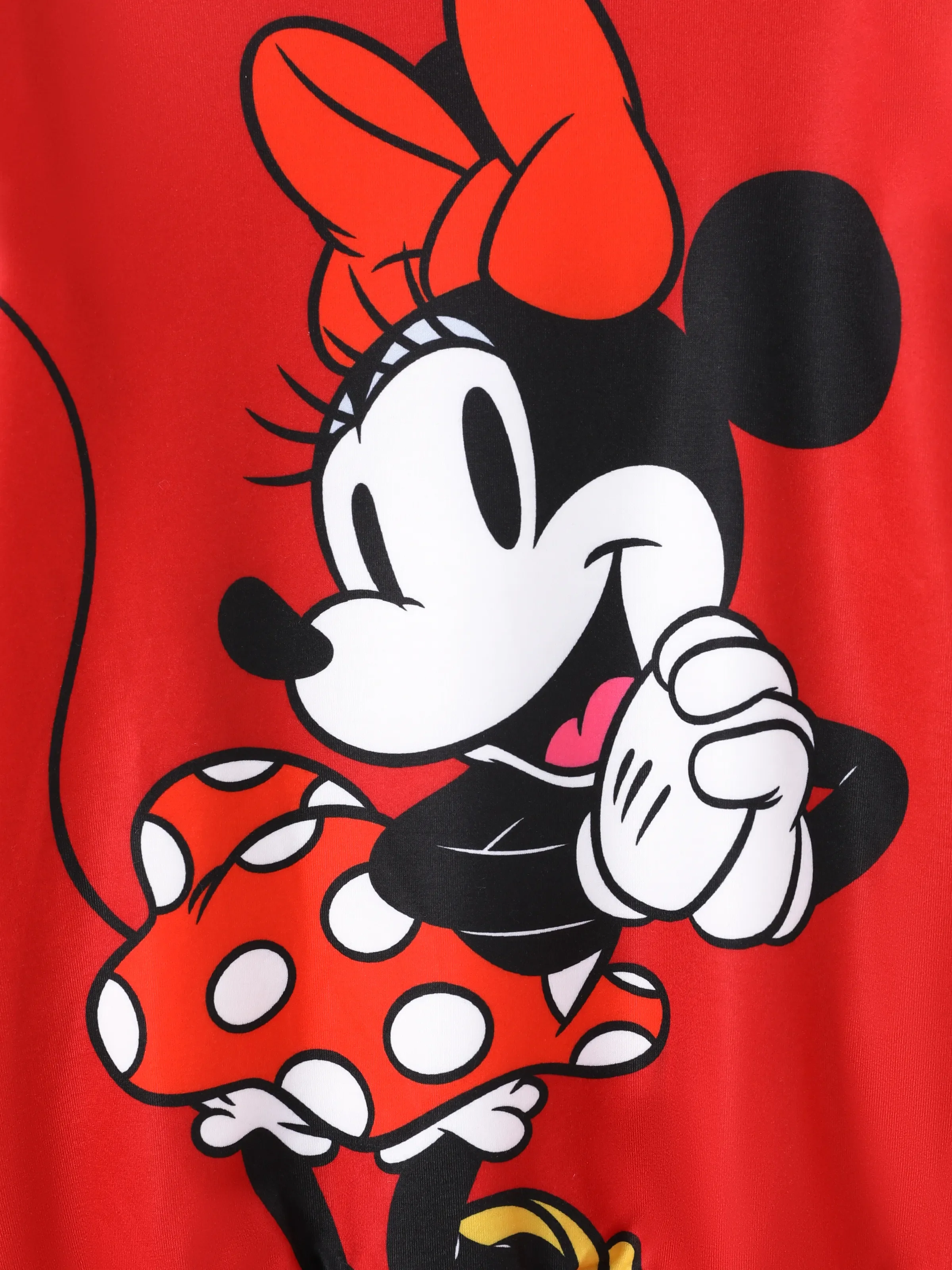 Disney Mickey and Friends Toddler/Kid Girl Minnie 2pcs Ruffled Sweatshirt and Leggings Set Red - Image 2