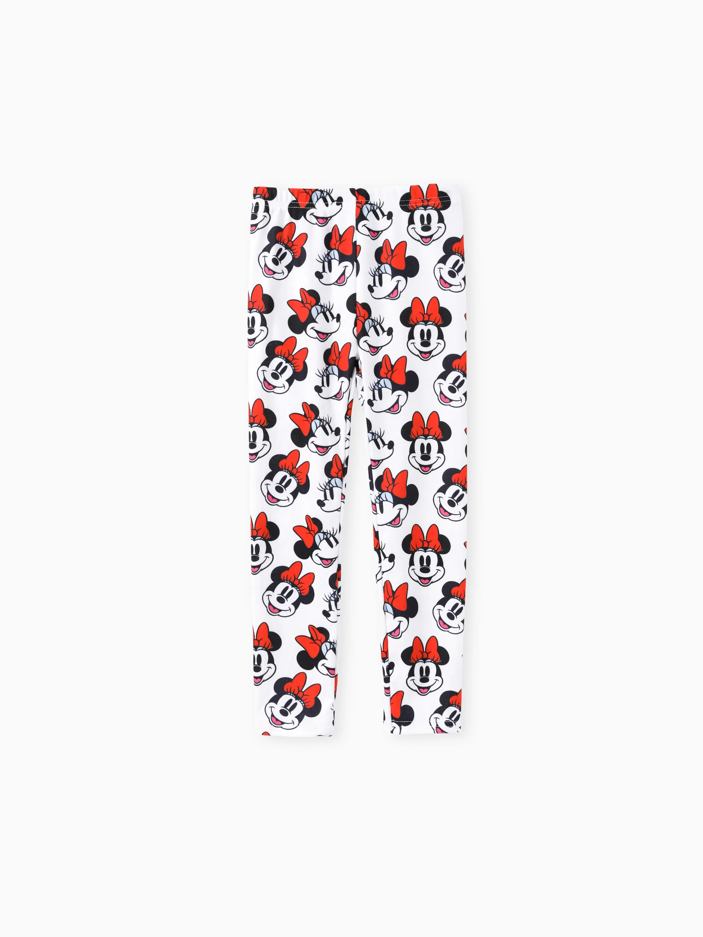 Disney Mickey and Friends Toddler/Kid Girl Minnie 2pcs Ruffled Sweatshirt and Leggings Set Red - Image 4