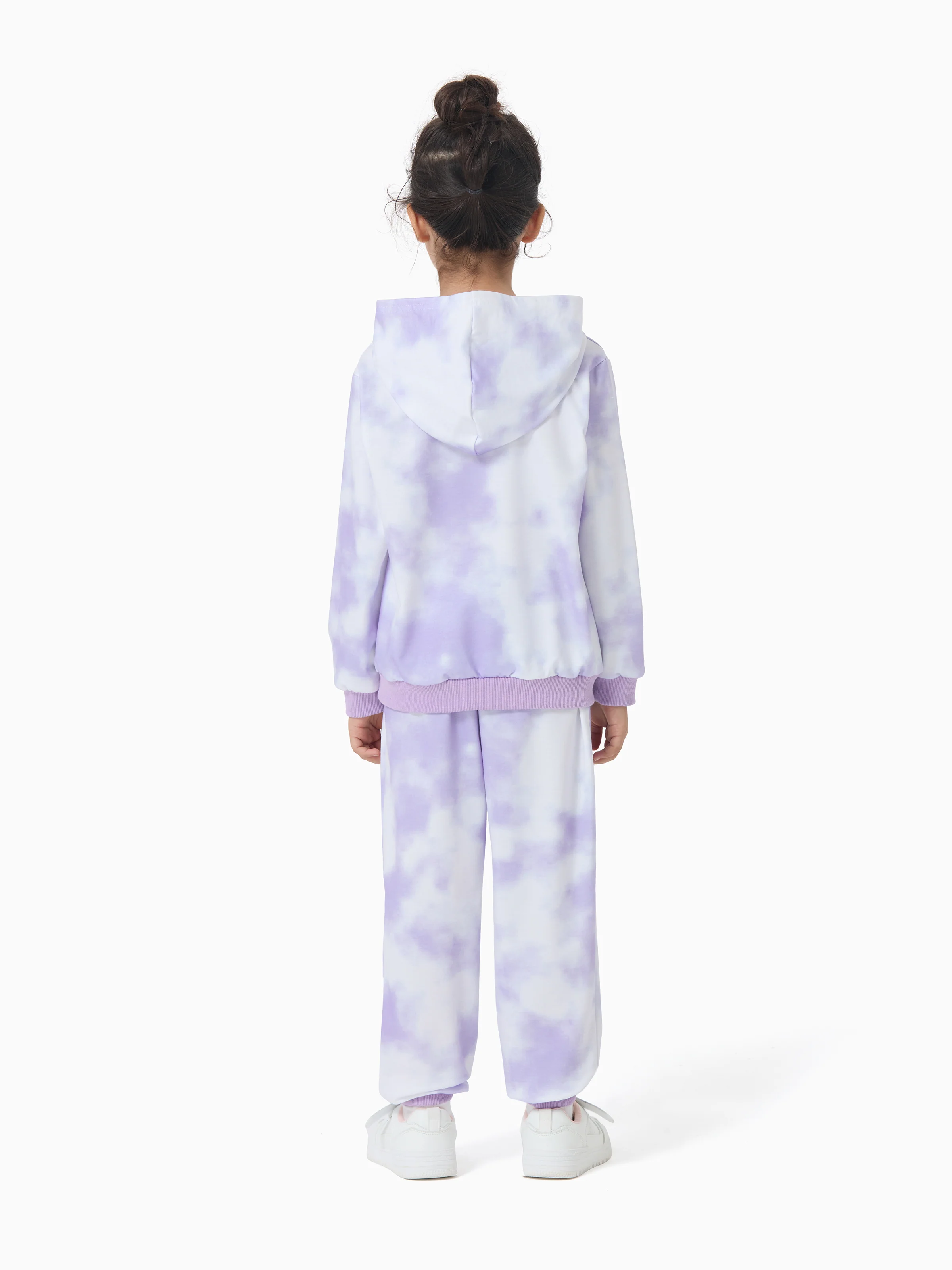 Disney Mickey and Friends Toddler/Kid Girl Minnie Mouse Tie dye Hoodie Sweatshirt and Sweatpants Set Purple - Image 4