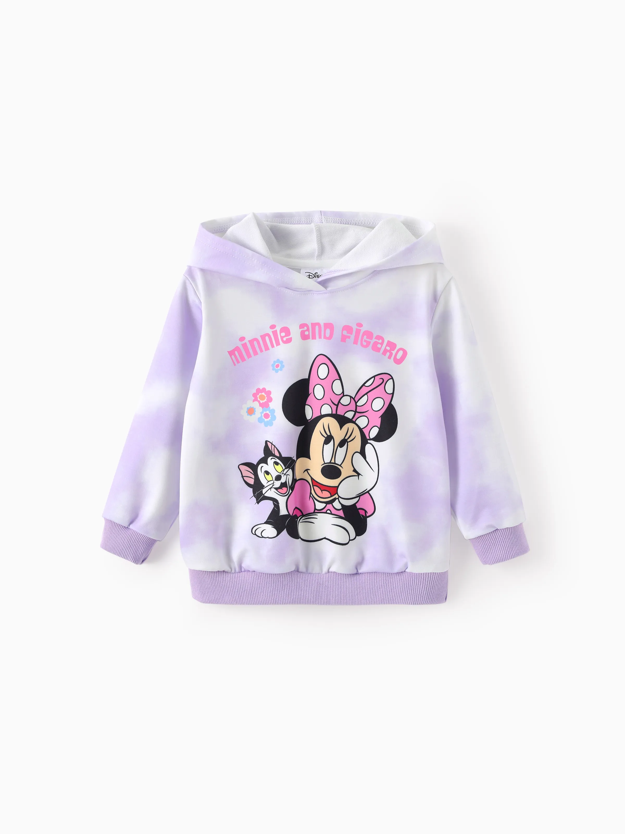 Disney Mickey and Friends Toddler/Kid Girl Minnie Mouse Tie dye Hoodie Sweatshirt and Sweatpants Set Purple - Image 5