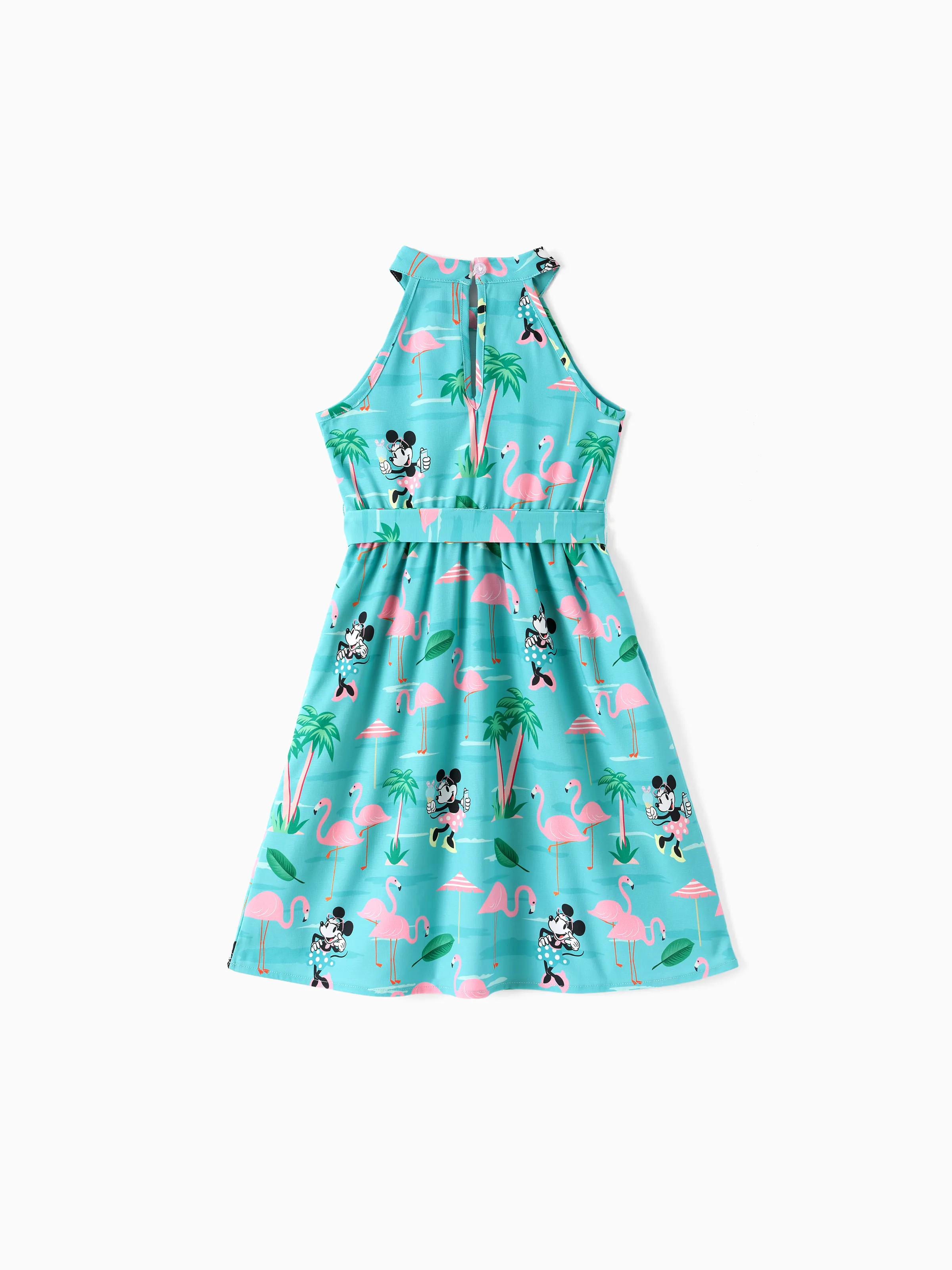 Disney Mickey and Friends Toddler/Kid Girl Minnie Mouse Halter Design Dress Mint Green - Image 3
