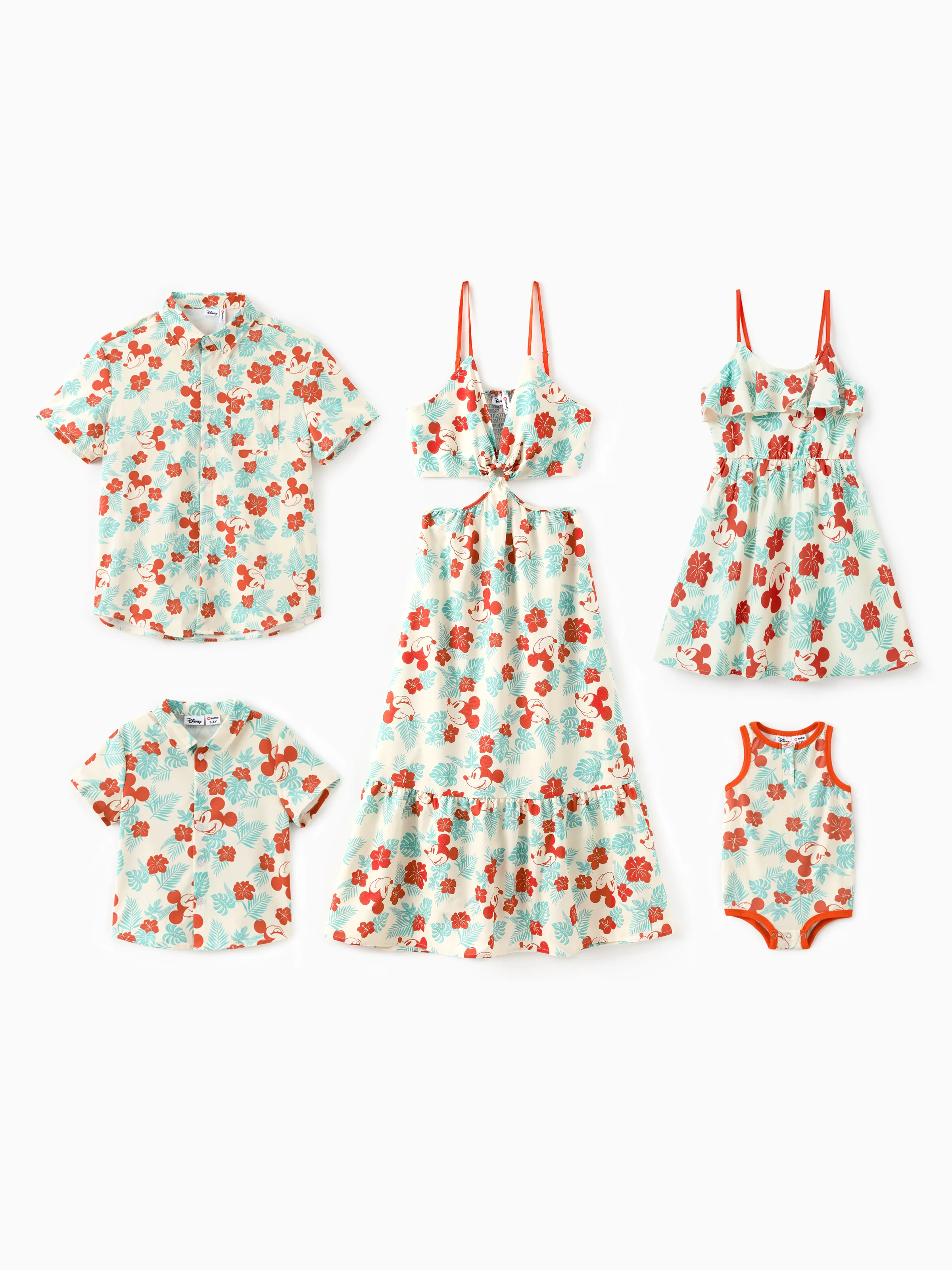 Disney Mickey and Friends Toddler/Kid Girl Naia™ Floral Allover Print Hollow-out Dress Multi-color - Image 2