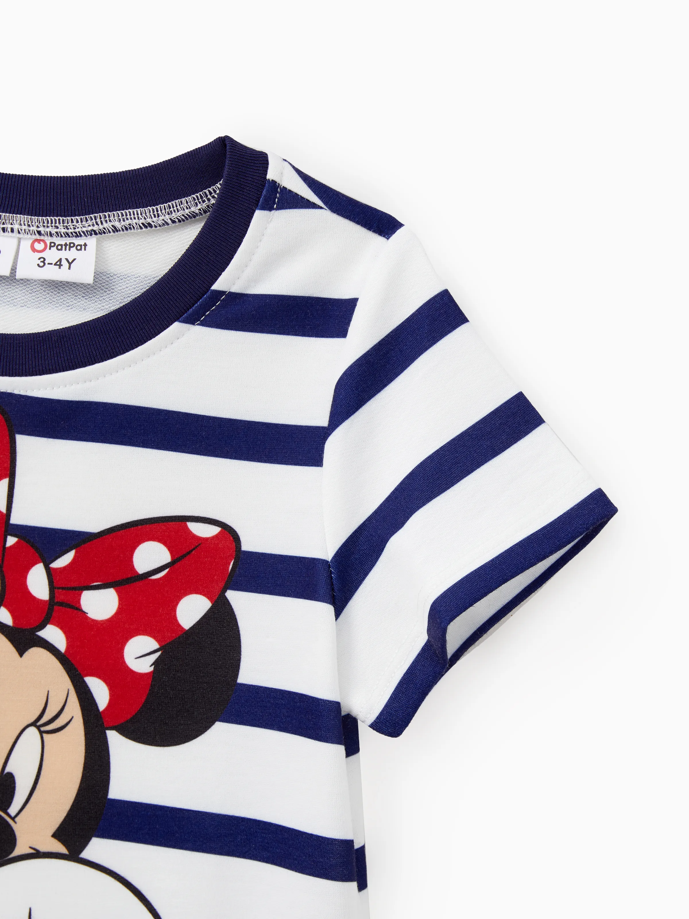 Disney Mickey and Friends Toddler/Kid Girl Stripe & Character Print Short-sleeve Naia™Dresses COLOREDSTRIPES - Image 5