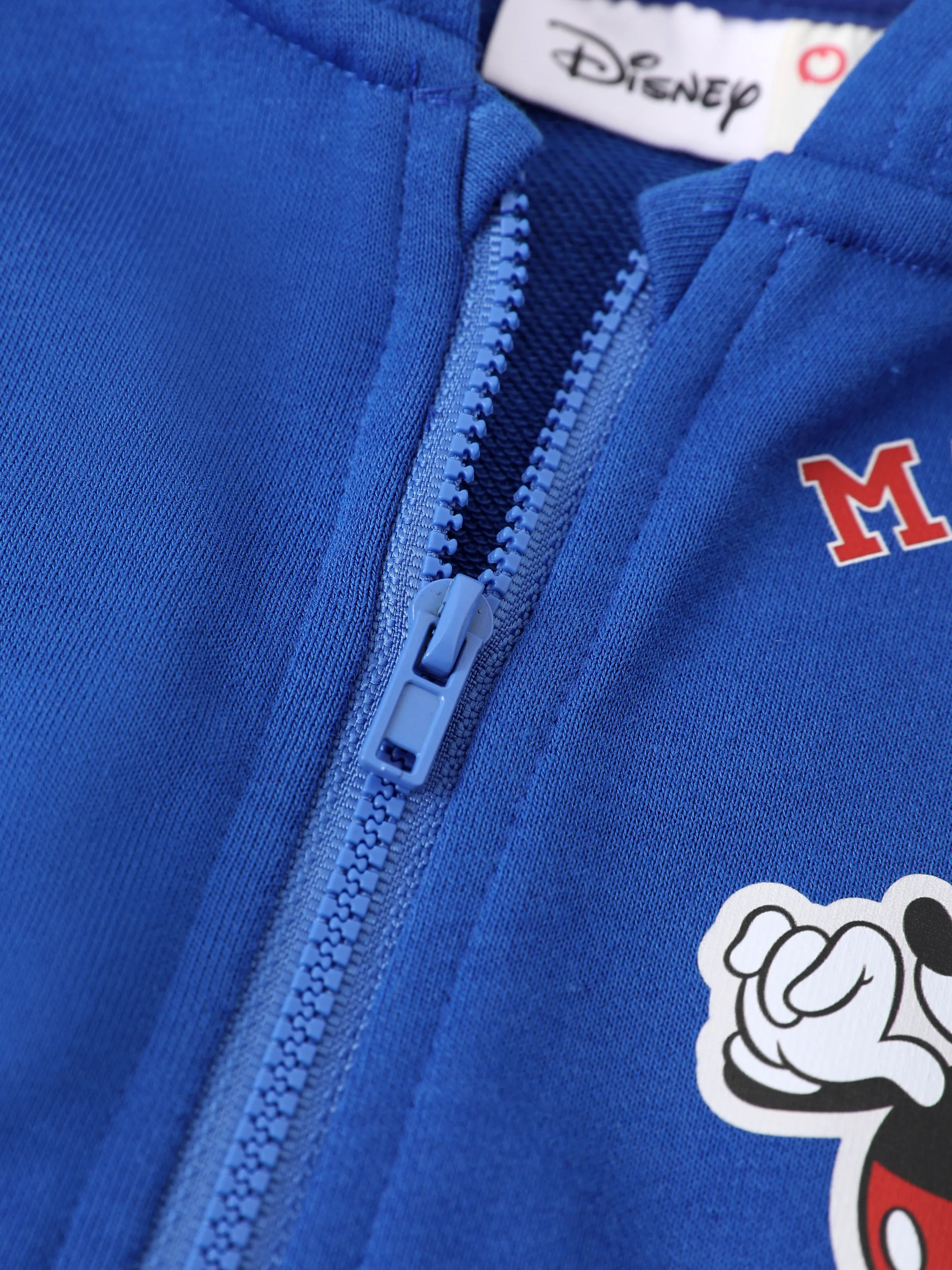 Disney Mickey and Friends Toddler/Kids Boy Mickey Mouse Argyle Pattern Hooded Jacket Blue - Image 4