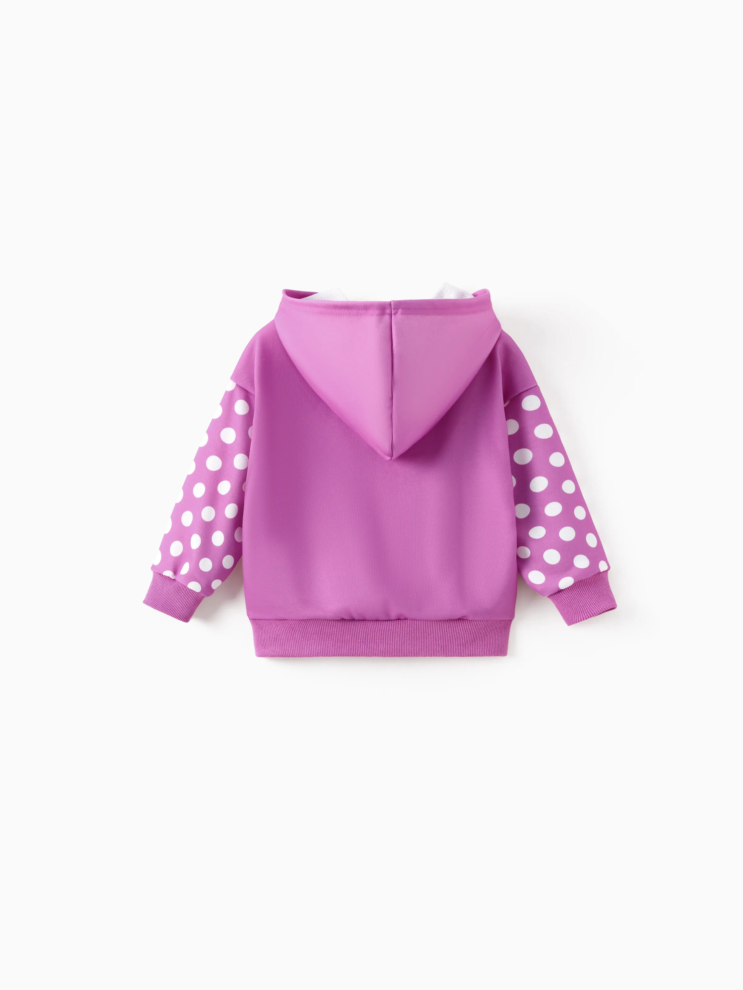 Disney Mickey and Friends Toddler/Kids Girl Minnie Mouse Argyle Pattern Hooded Jacket Hot Pink - Image 2
