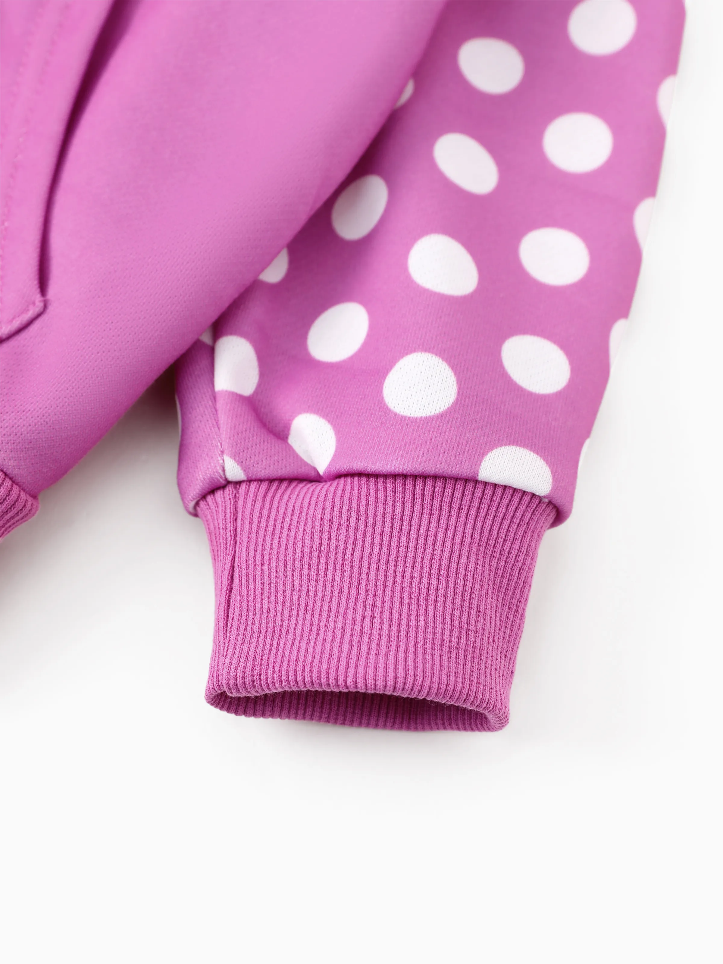 Disney Mickey and Friends Toddler/Kids Girl Minnie Mouse Argyle Pattern Hooded Jacket Hot Pink - Image 5
