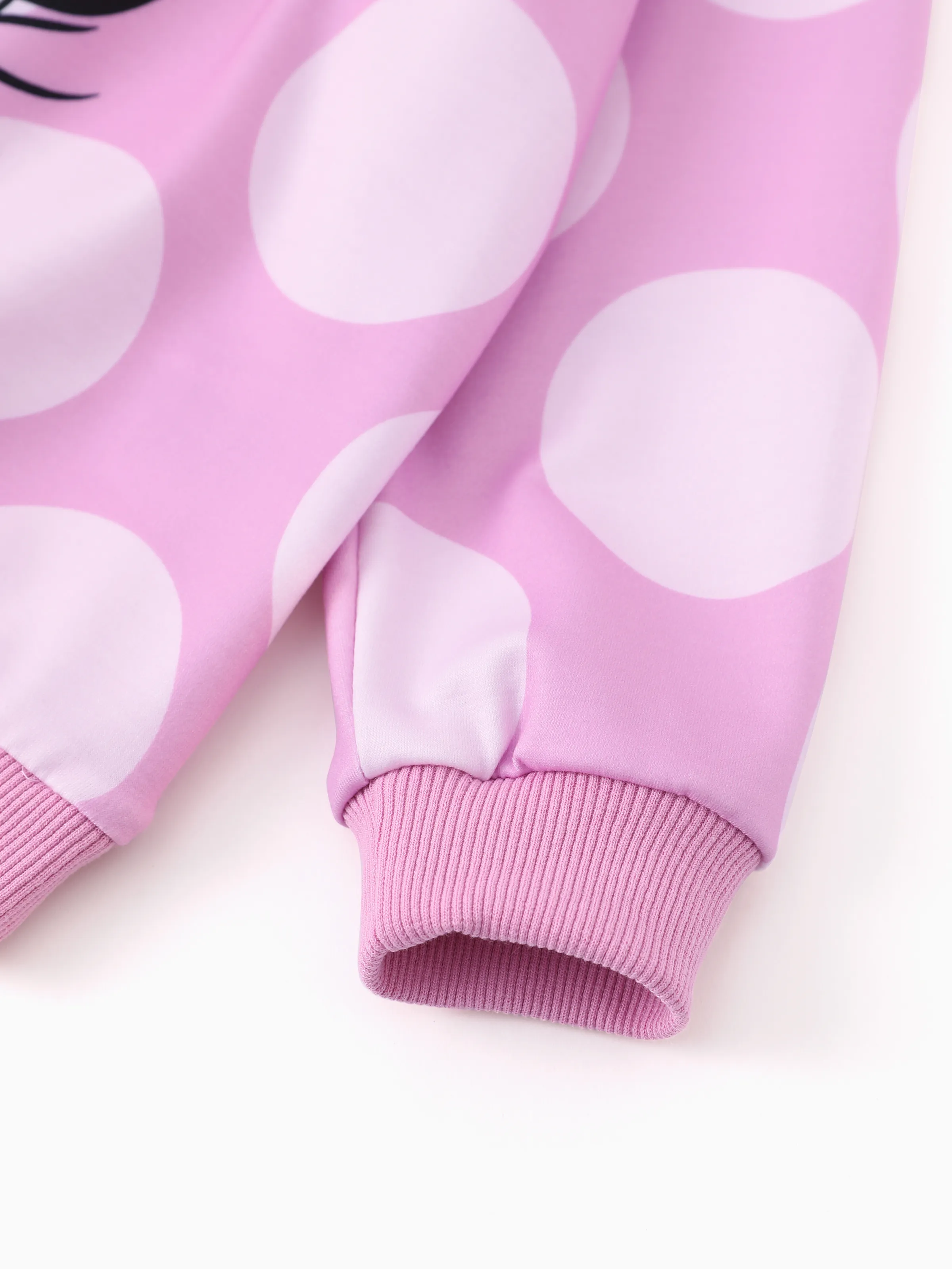 Disney Mickey and Friends Toddler/Kids Girl Minnie Ribbed Cuffs Polyester Fabric Hoodies Hot Pink - Image 4