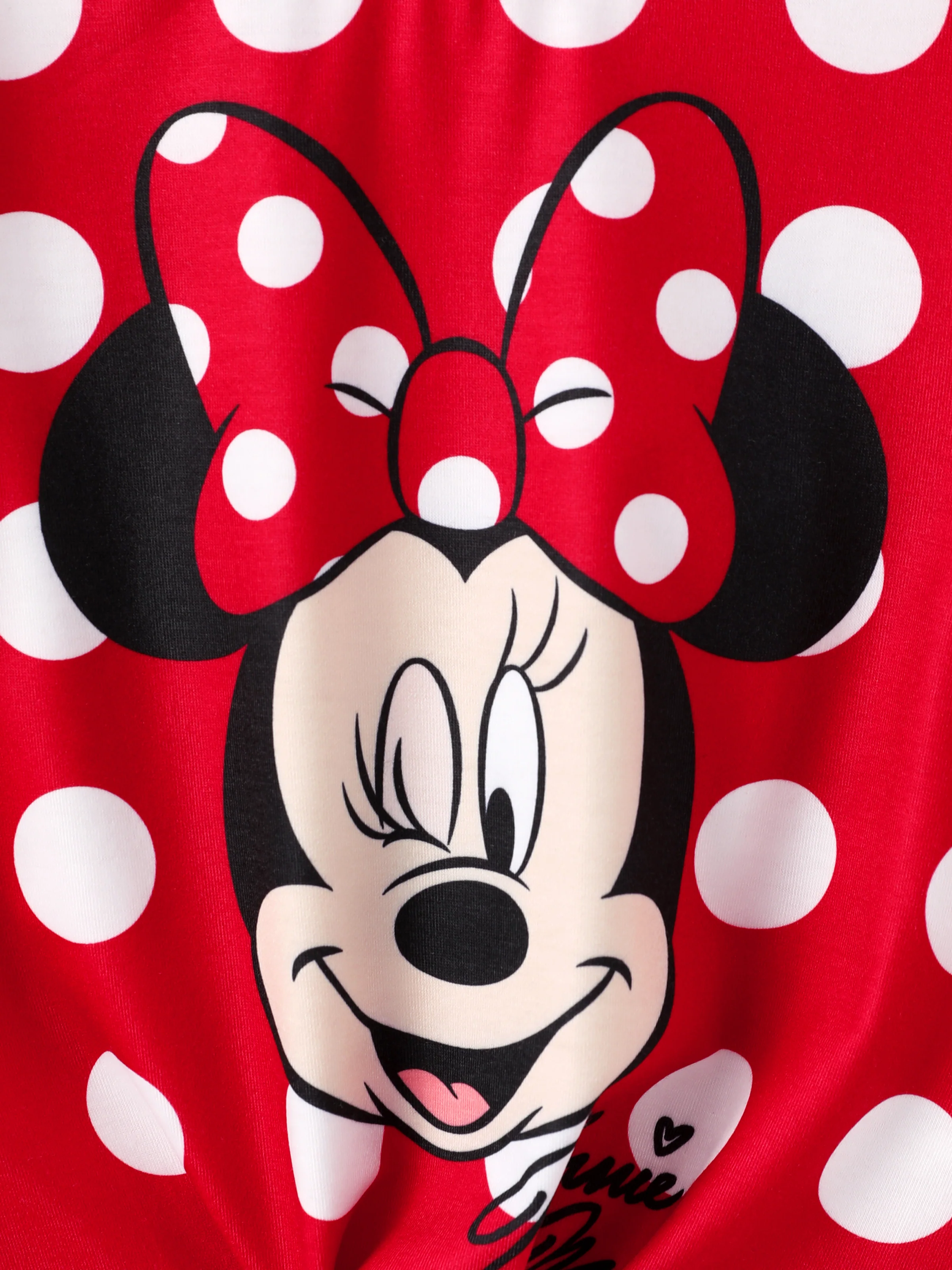 Disney Mickey and Friends Toddler/Kids Girl 2pcs Minnie Tie Longsleeves Top and Leopard Print Flared Pants Set Red - Image 2