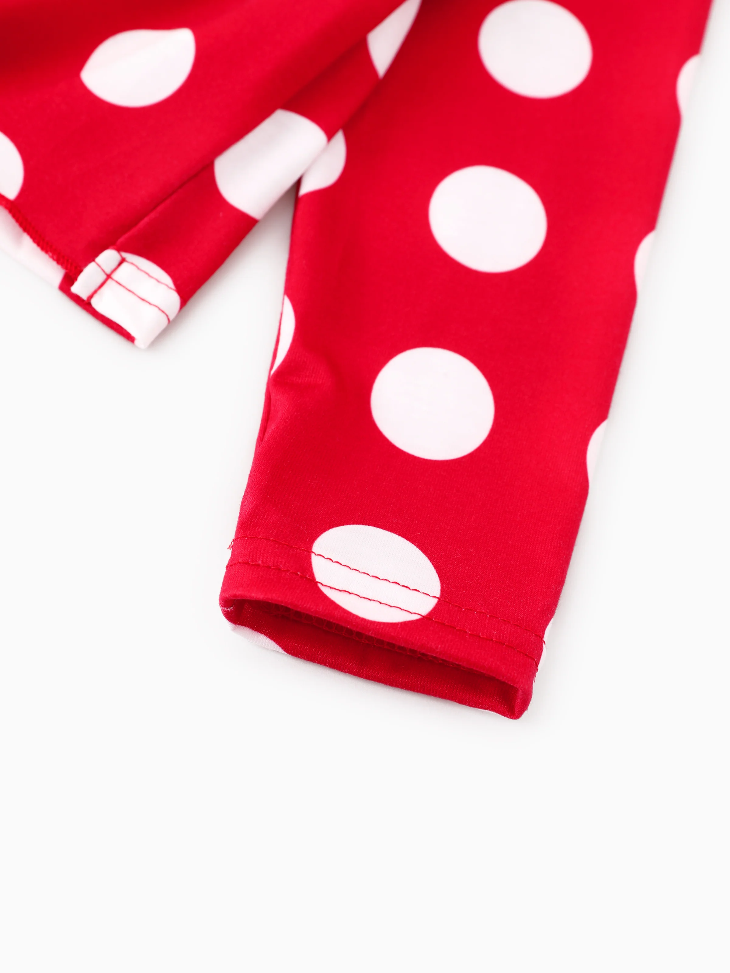 Disney Mickey and Friends Toddler/Kids Girl 2pcs Minnie Tie Longsleeves Top and Leopard Print Flared Pants Set Red - Image 6