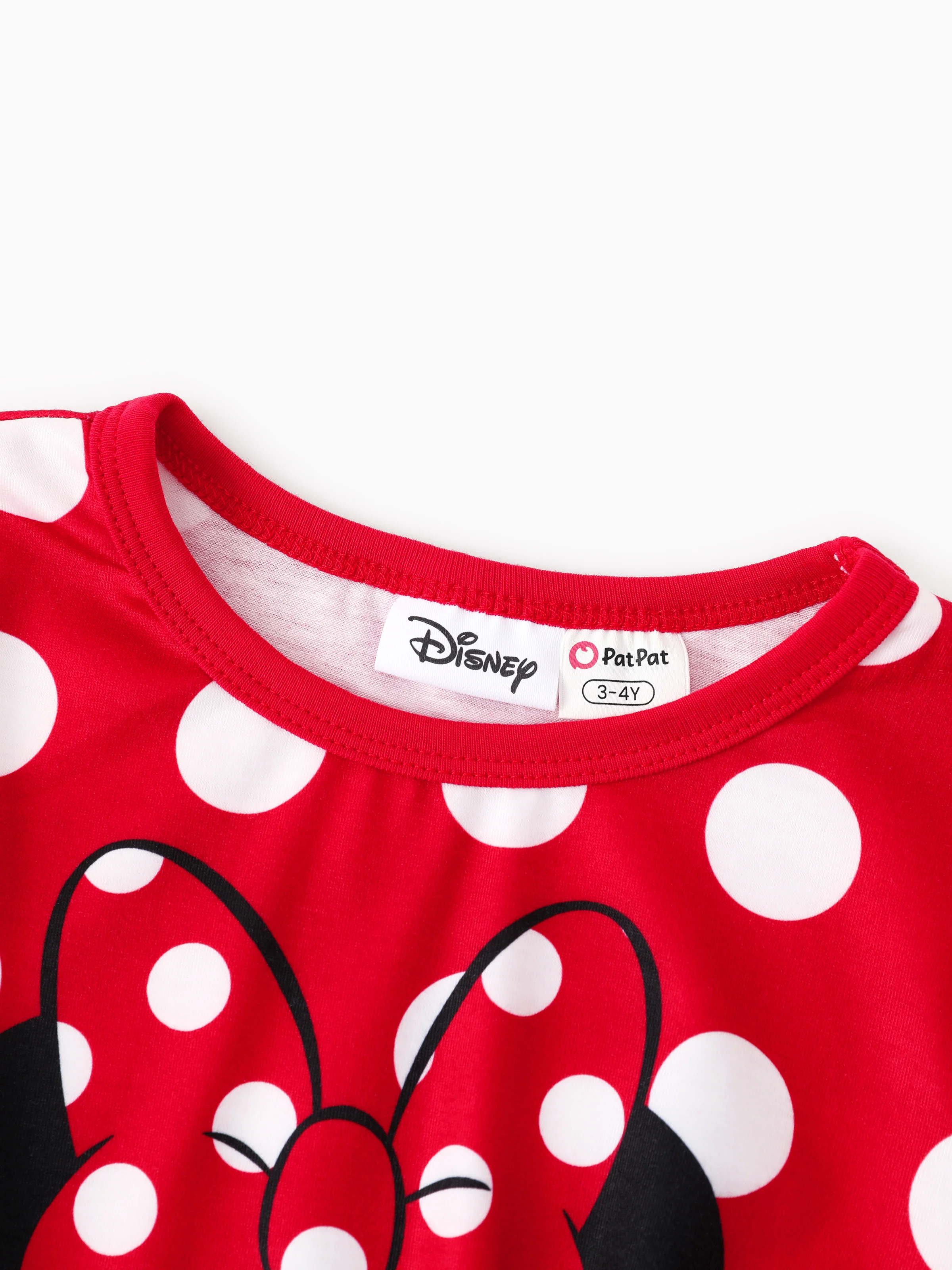 Disney Mickey and Friends Toddler/Kids Girl 2pcs Minnie Tie Longsleeves Top and Leopard Print Flared Pants Set Red - Image 9