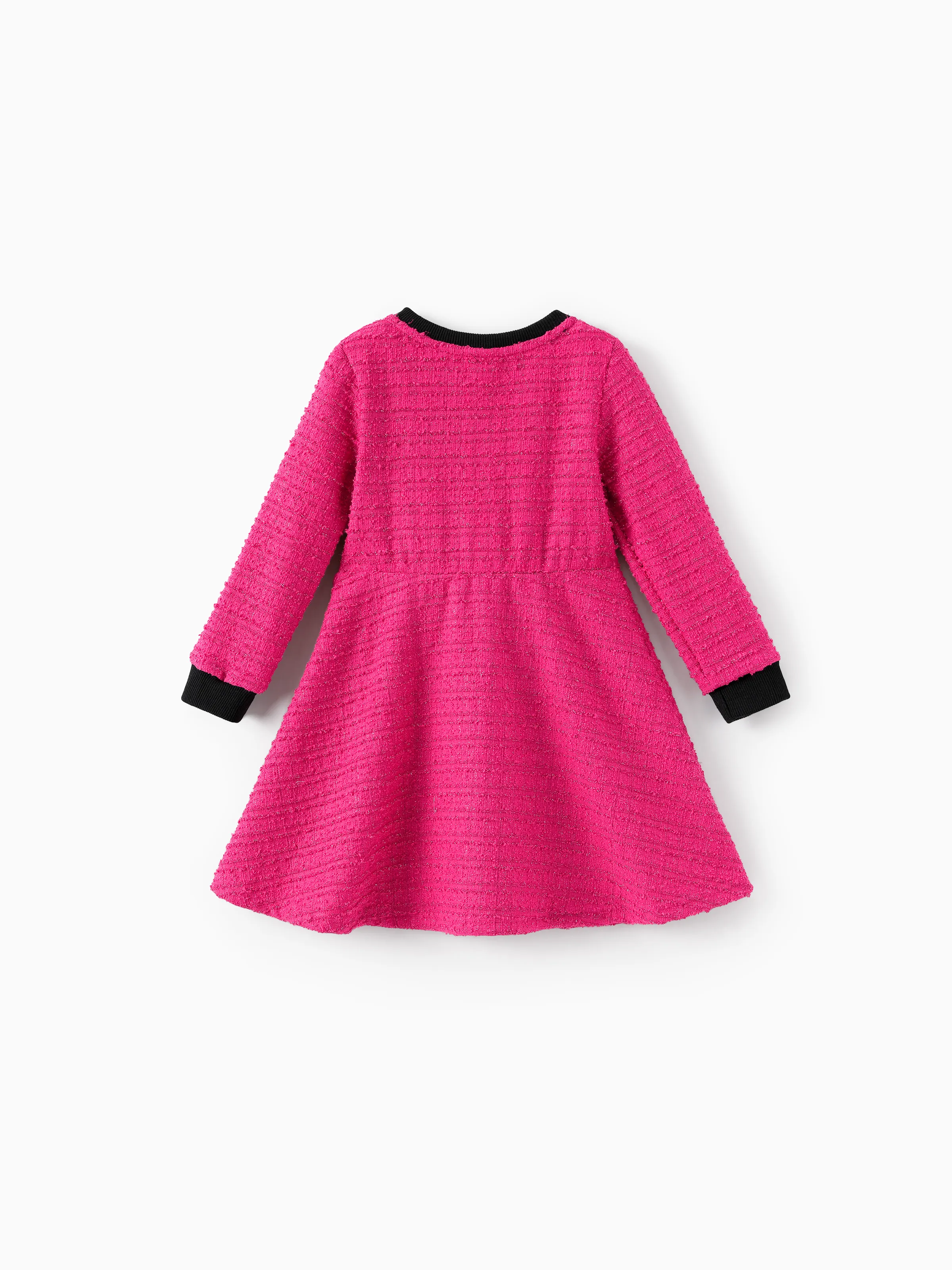 Disney Mickey and Friends Toddler/Kids Girl Minnie Mouse Embroidery Patch Pockets Dress Hot Pink - Image 2