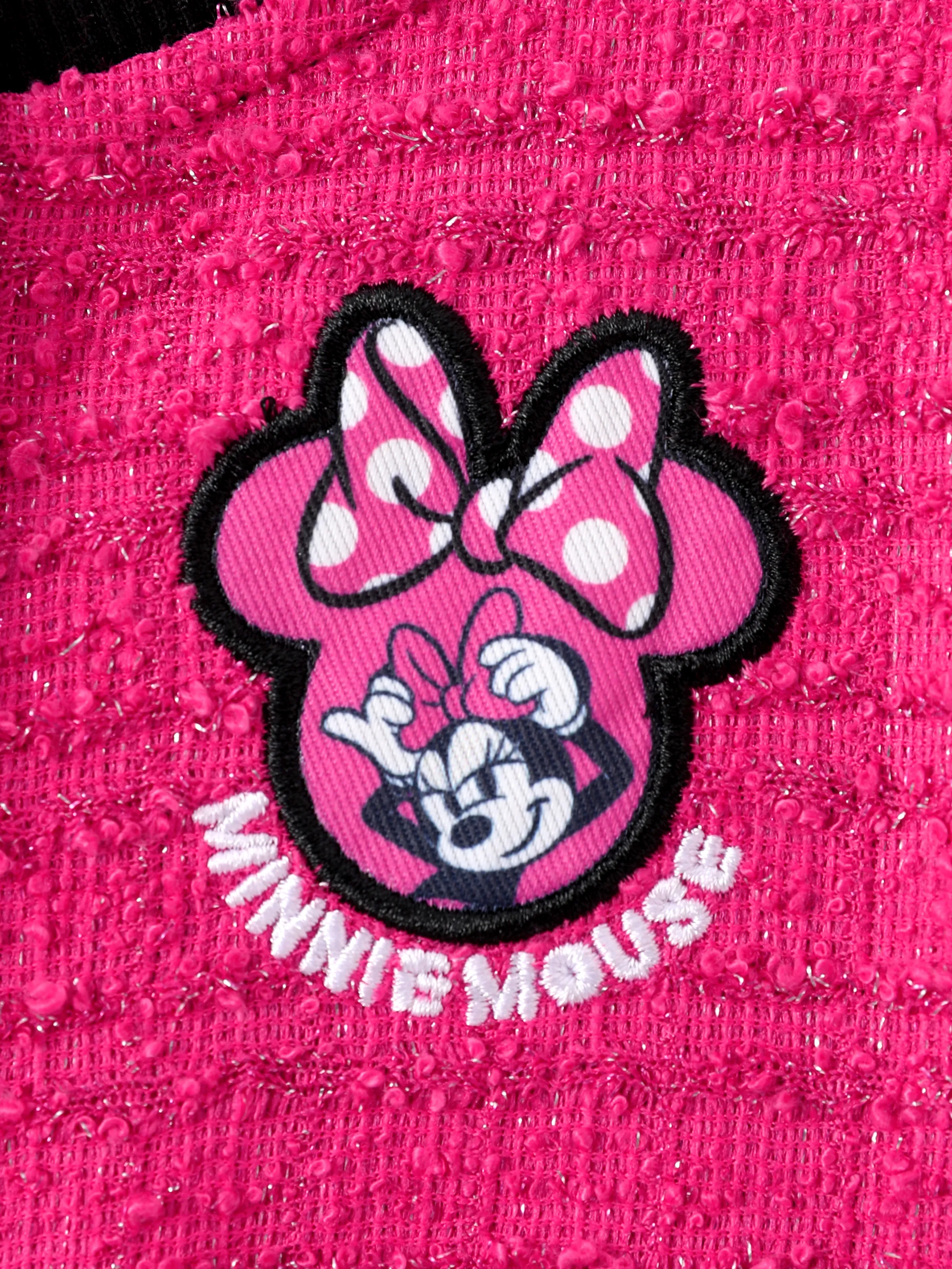 Disney Mickey and Friends Toddler/Kids Girl Minnie Mouse Embroidery Patch Pockets Dress Hot Pink - Image 4