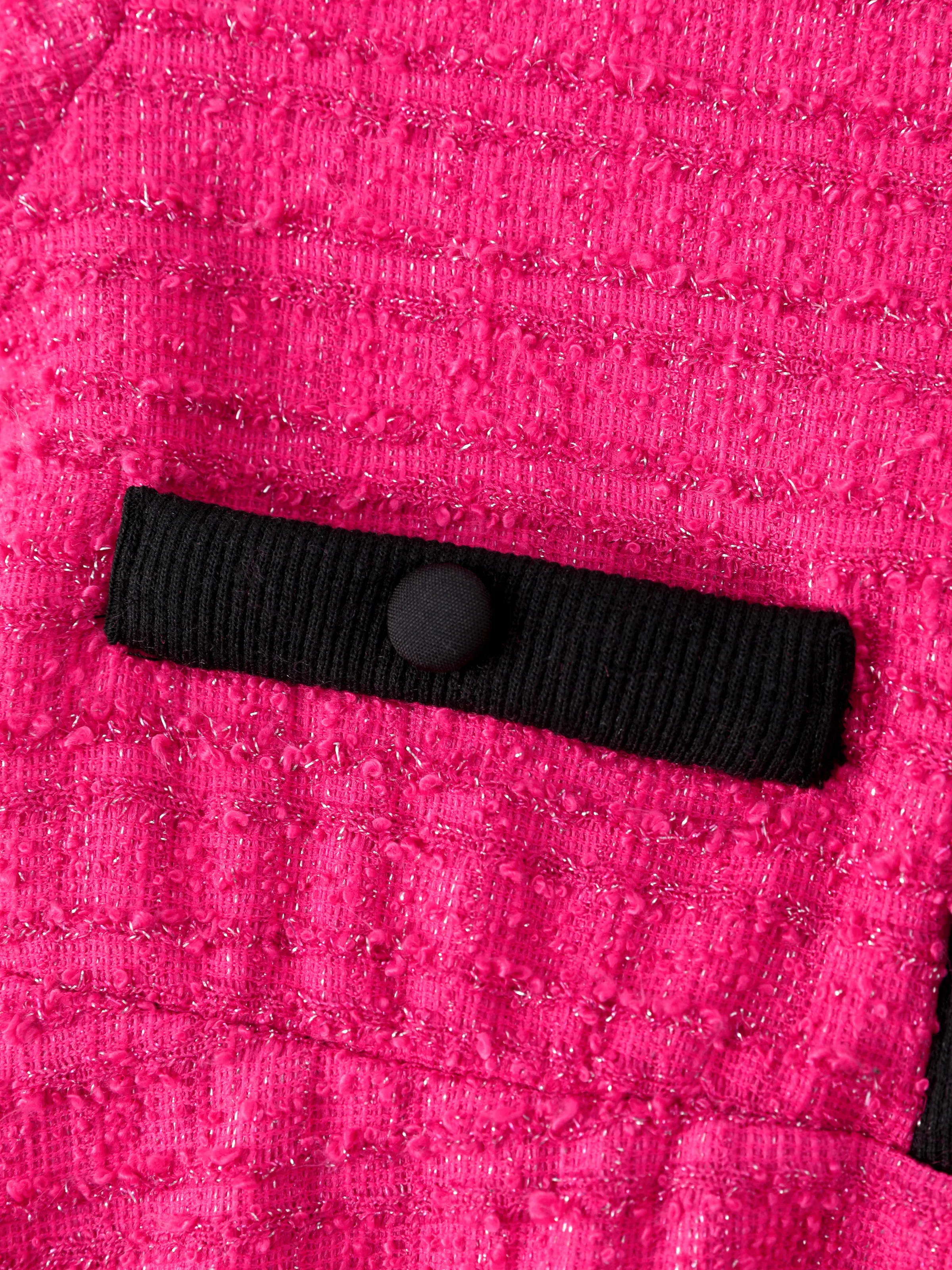Disney Mickey and Friends Toddler/Kids Girl Minnie Mouse Embroidery Patch Pockets Dress Hot Pink - Image 5