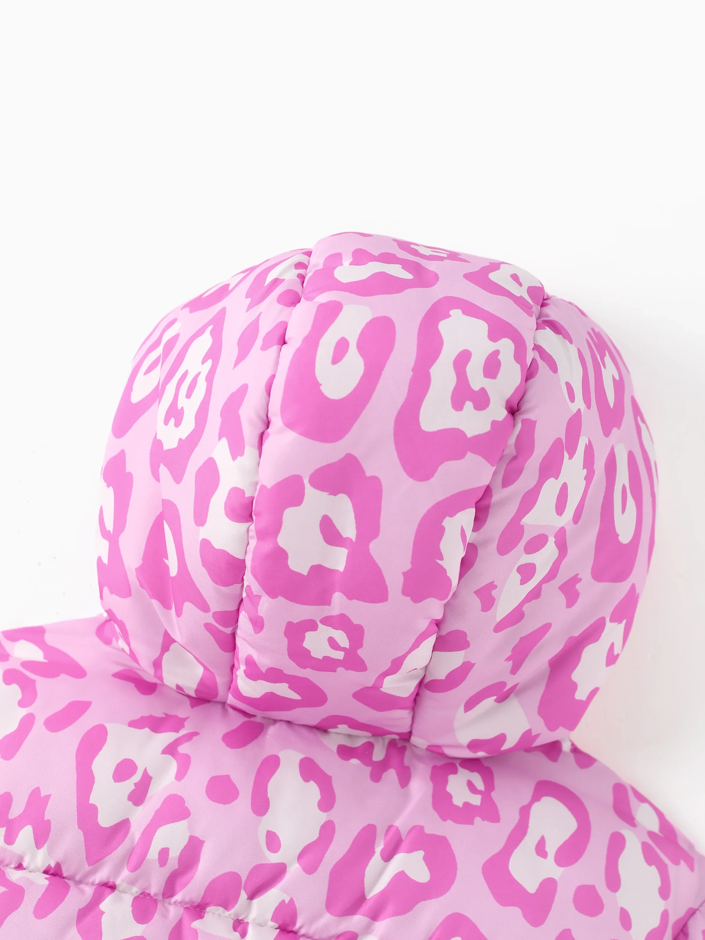 Disney Mickey and Friends Toddler/Kids Girl Minnie Mouse Leopard Print Polyester Fabric Hooded Puffer Jacket Pink - Image 8