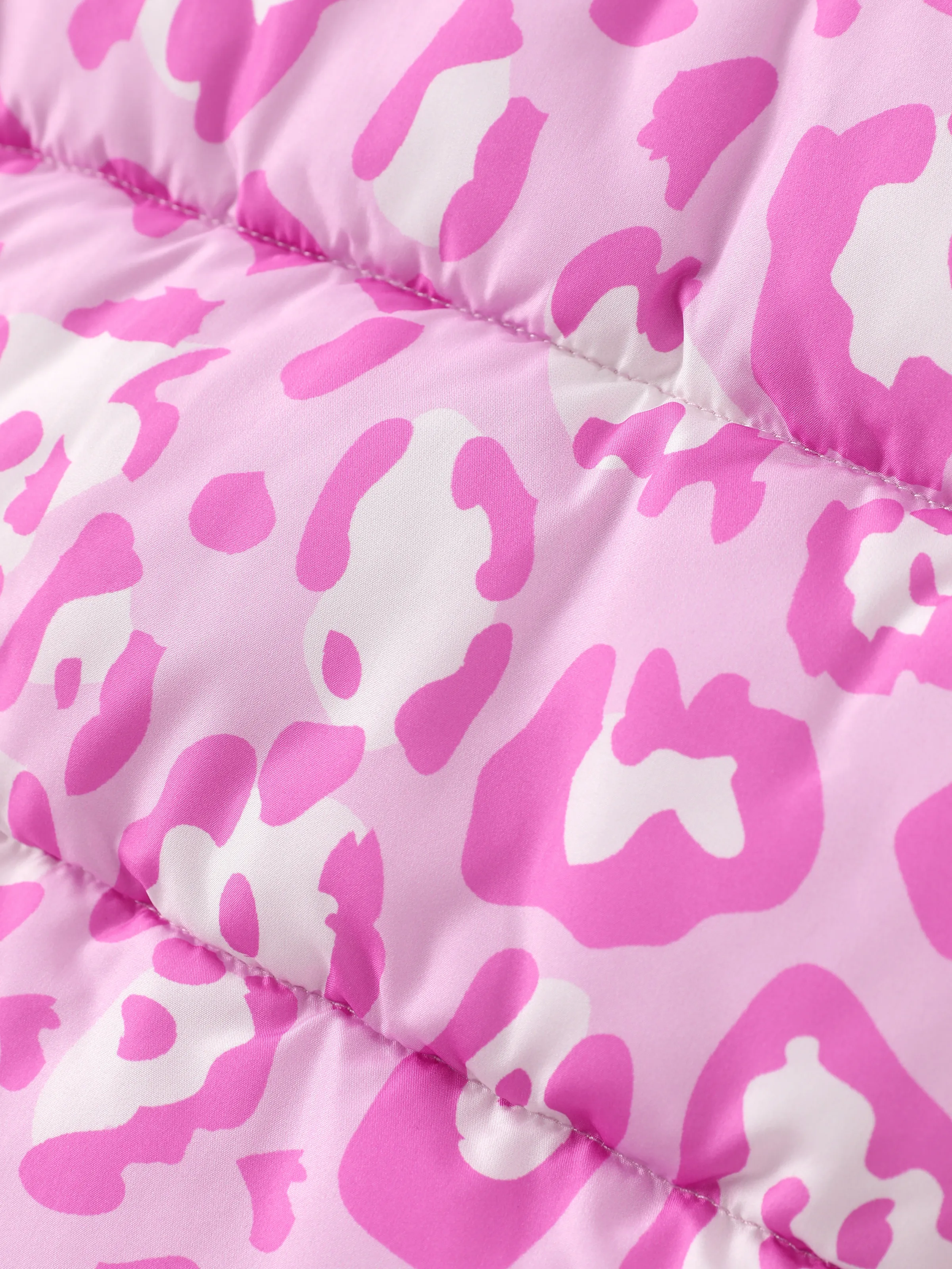 Disney Mickey and Friends Toddler/Kids Girl Minnie Mouse Leopard Print Polyester Fabric Hooded Puffer Jacket Pink - Image 9